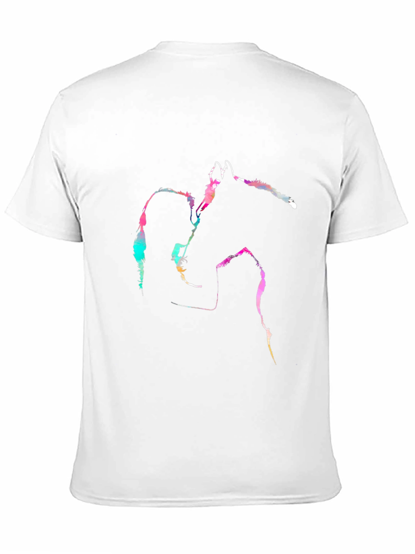 Black Horse and Girl Graphic Tee - Unisex Soft Cotton Blend view 11