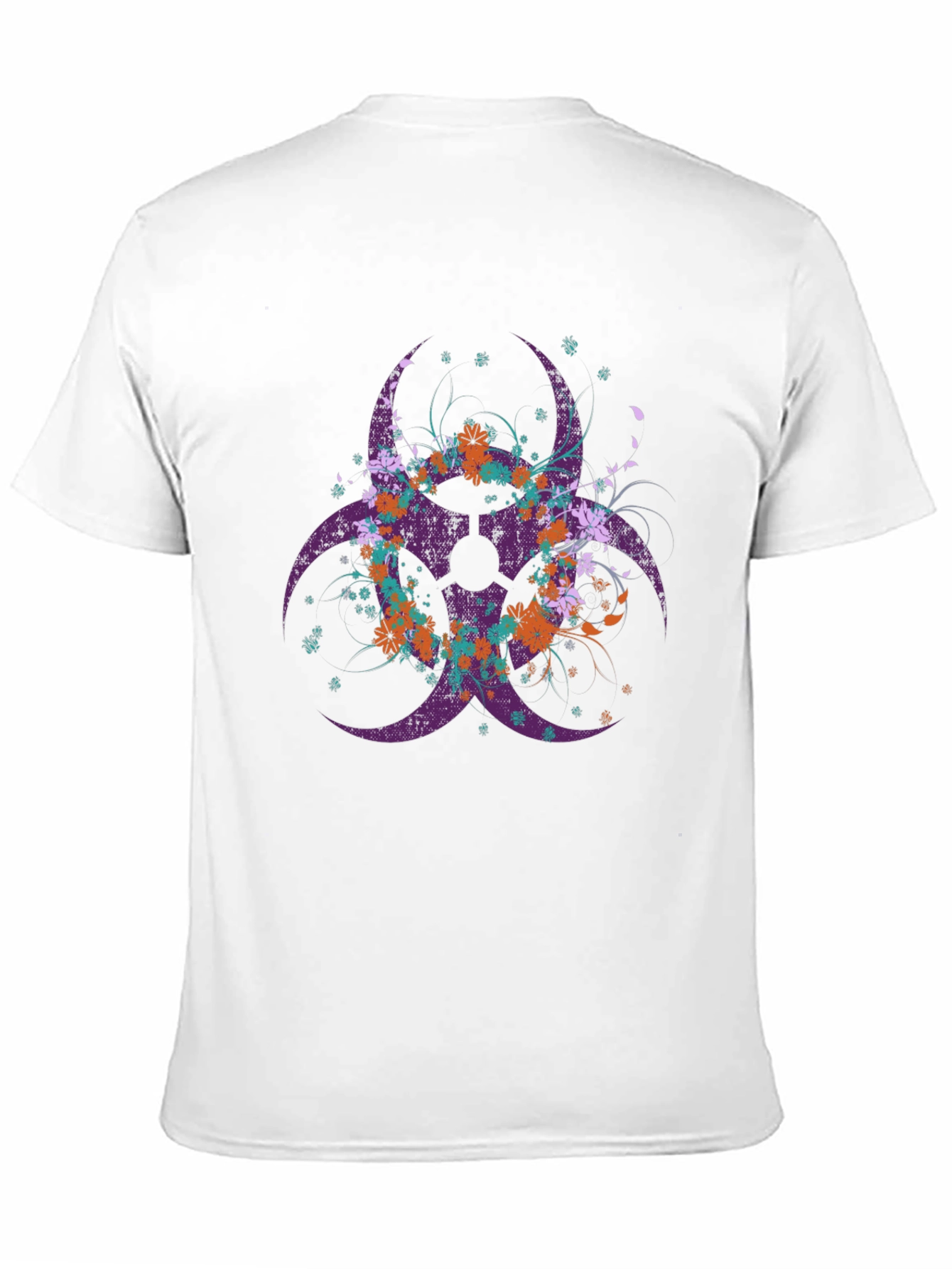 Black Biohazard Floral Graphic T-Shirt - Stylish & Unique view 11