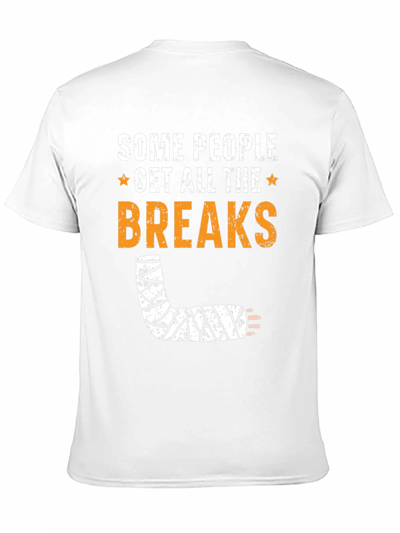 Black Some People Get All the Breaks Funny Broken Arm T-Shirt view 11