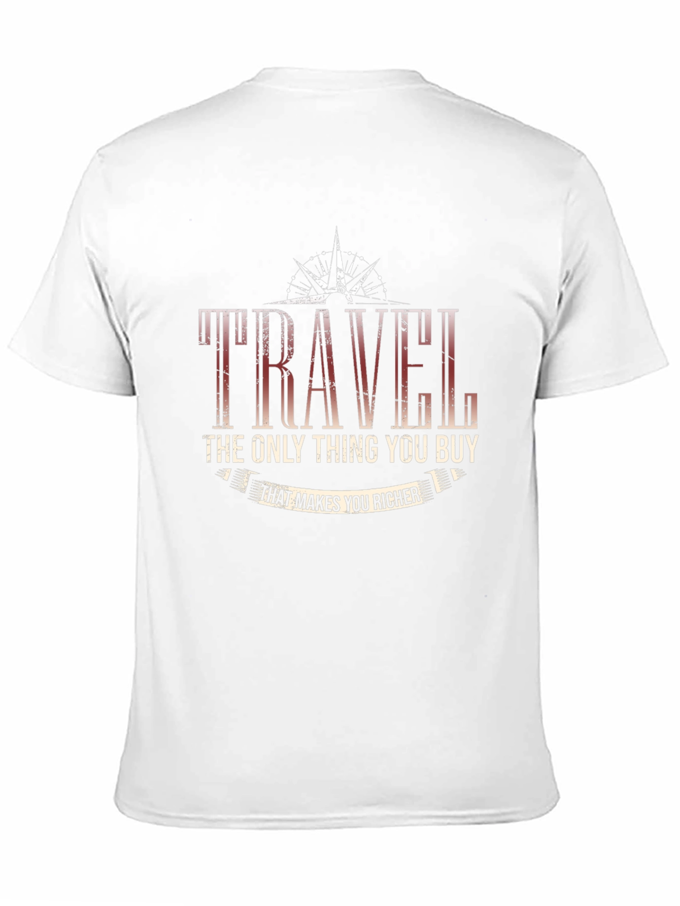 Black Travel Makes You Richer Graphic Tee view 11