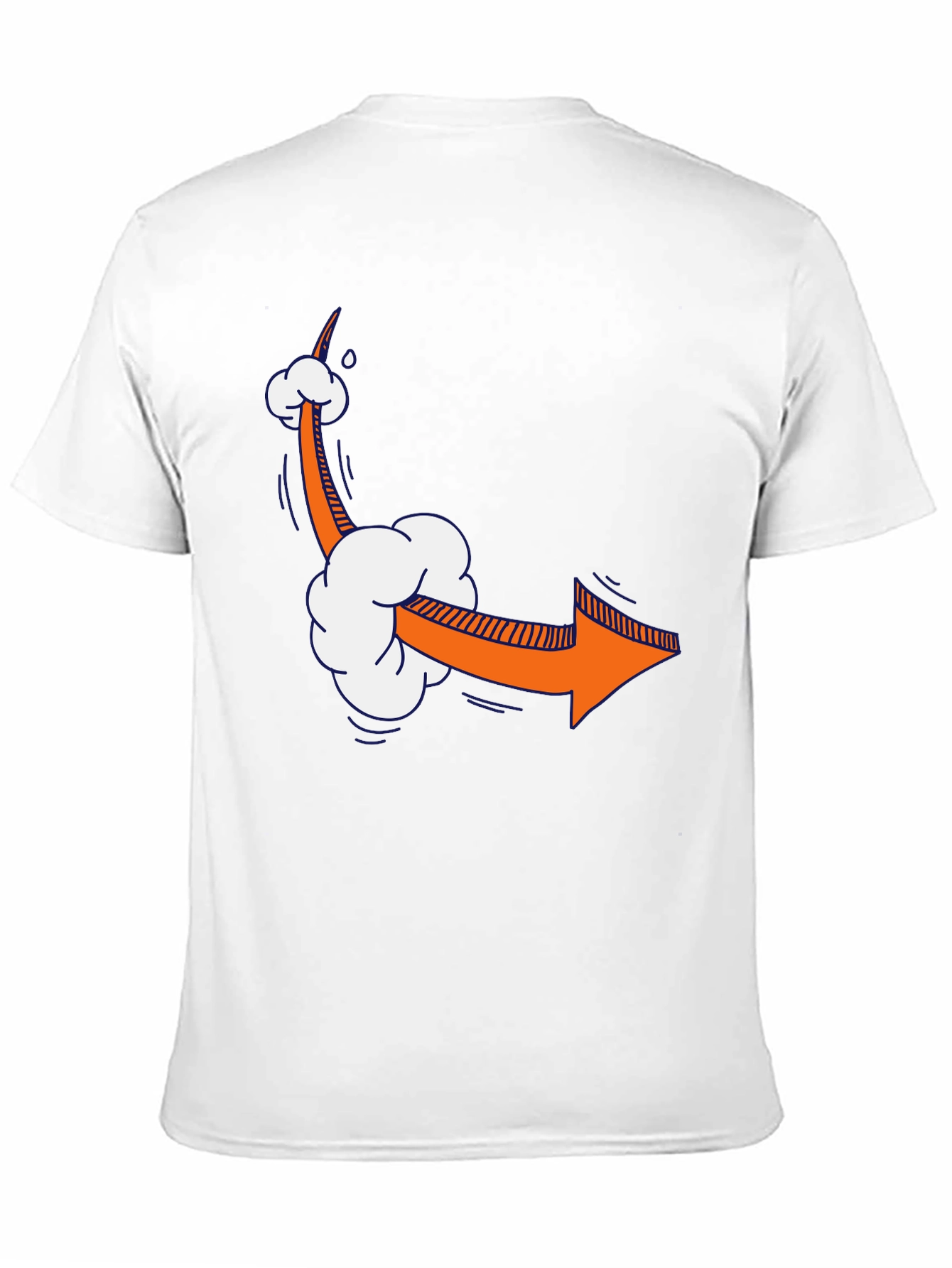 Black Cartoon Arrow T-Shirt - Funny Directional Tee view 11