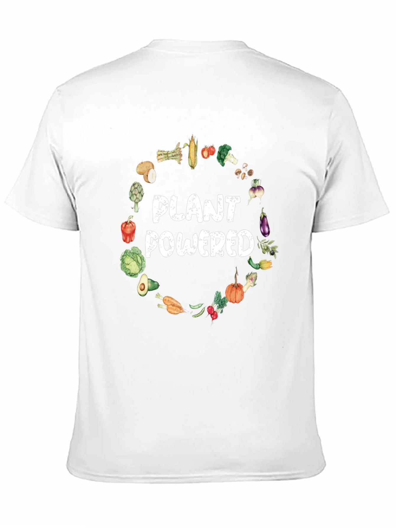 Black Plant Powered Vegan T-Shirt view 11