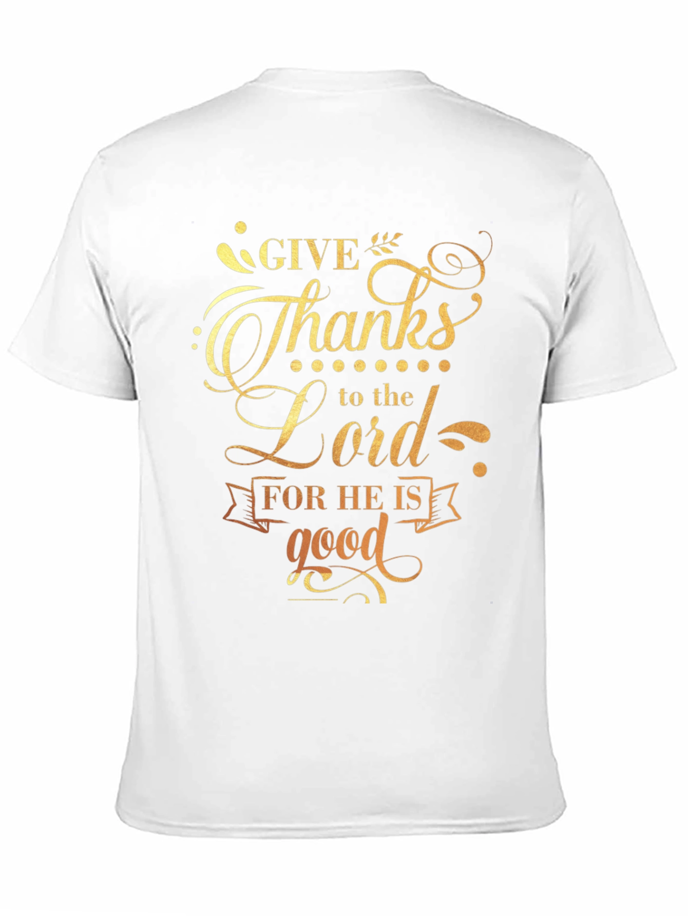 Black Give Thanks to the Lord Black Graphic T-Shirt view 11
