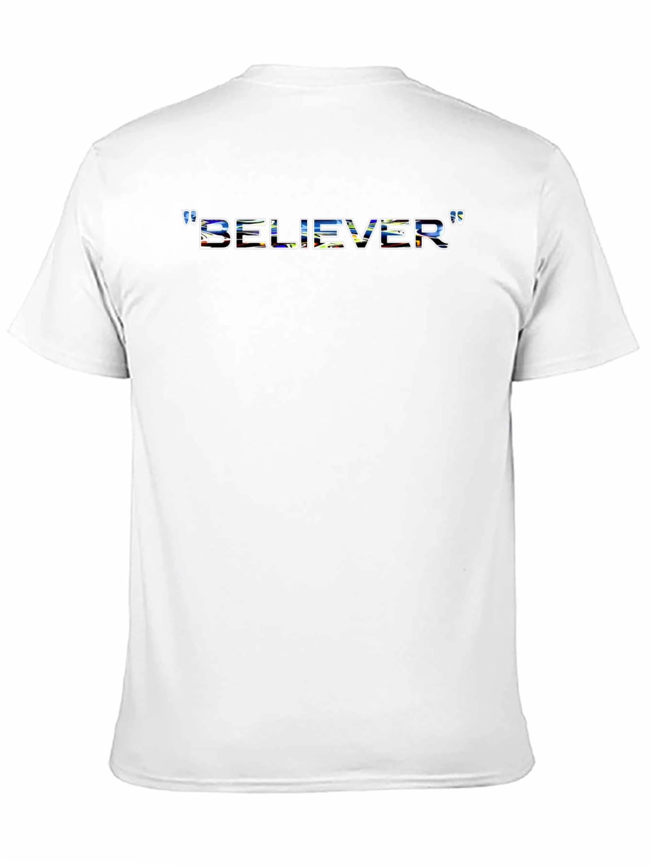 Black Believer Graphic Print Crew Neck T-Shirt view 11