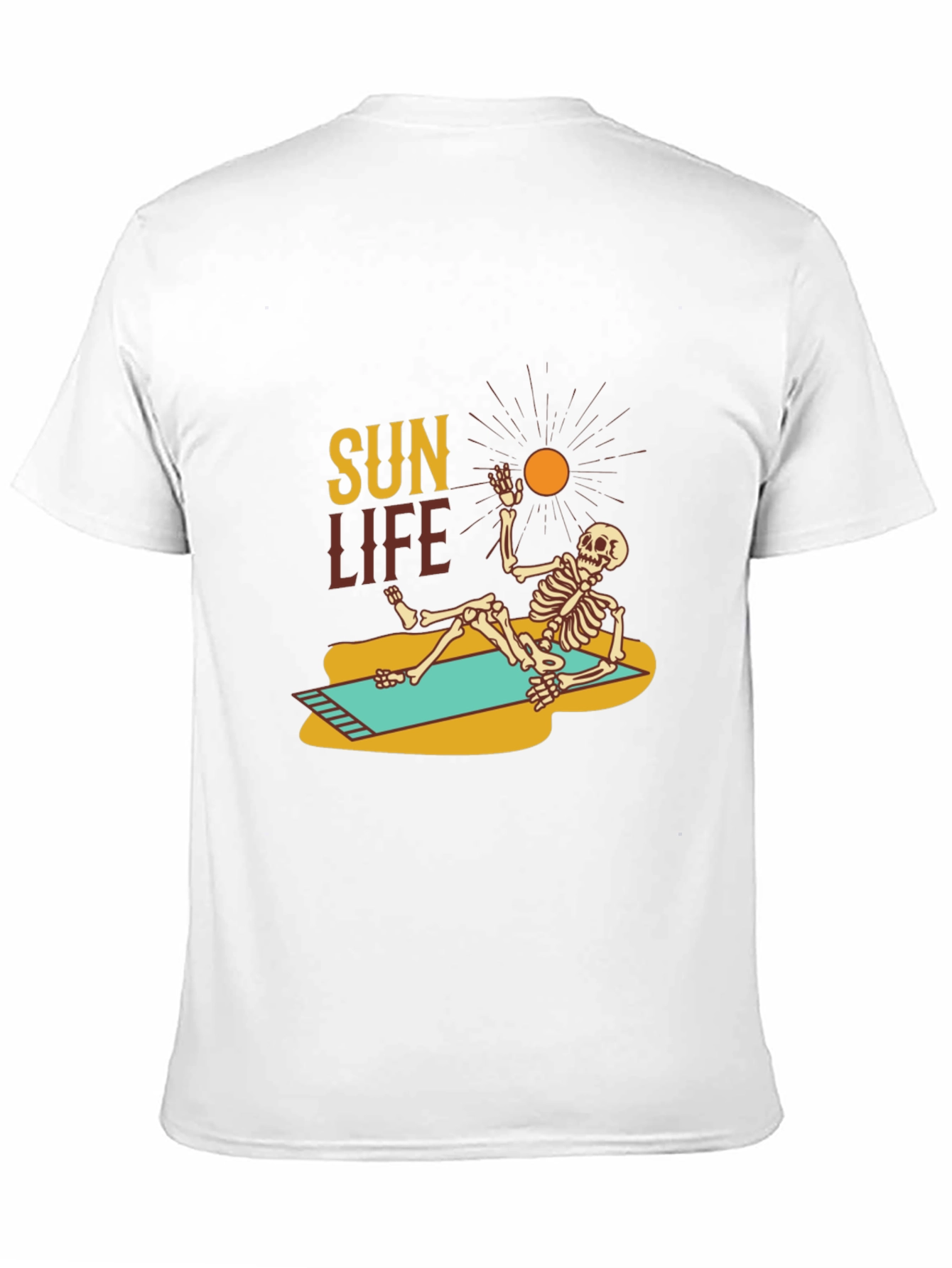 Black Sun Life Skeleton T-Shirt - Relaxed Beach Vibes view 11