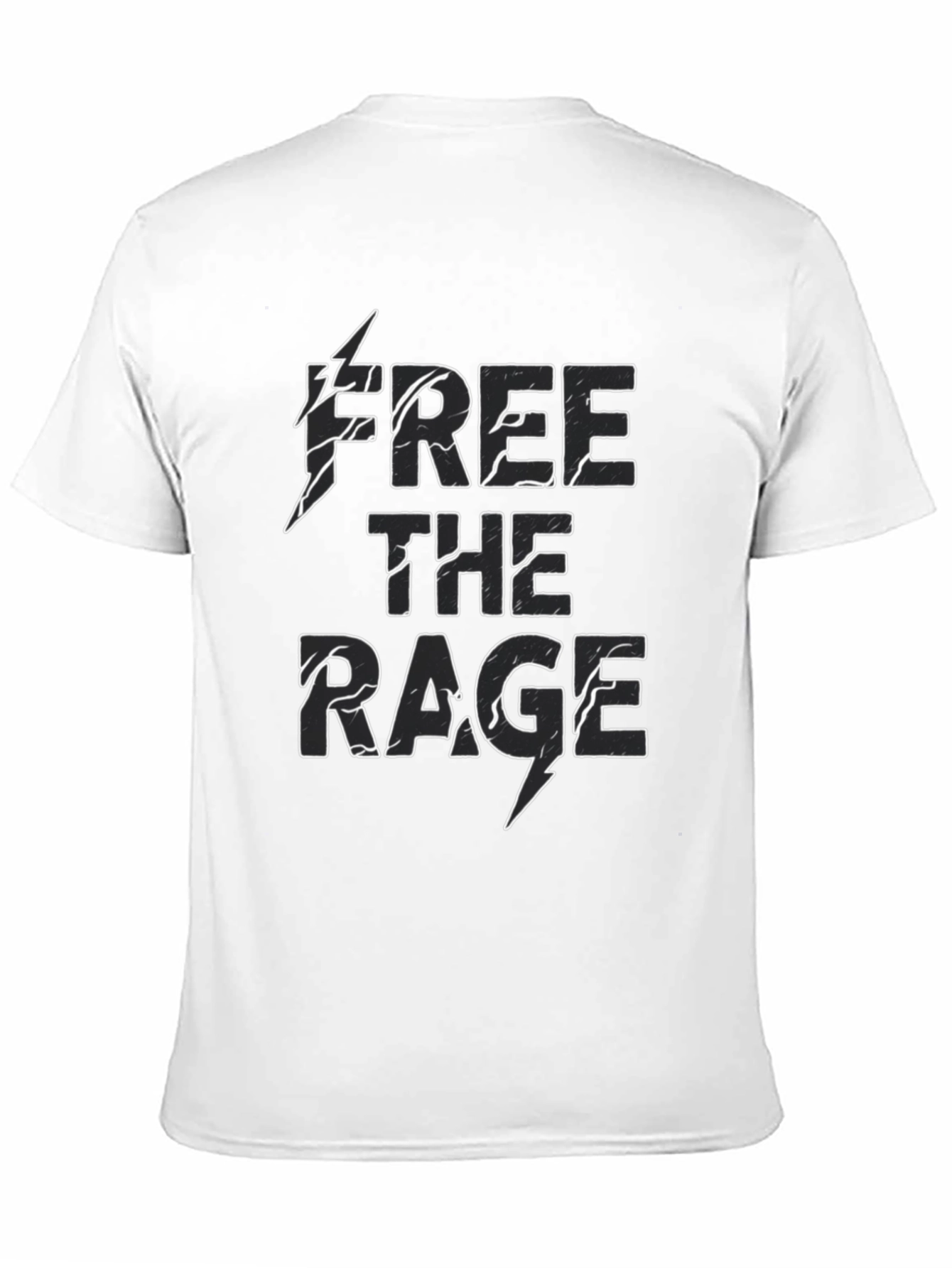 Black Free the Rage Graphic T-Shirt - Bold Black Tee view 11