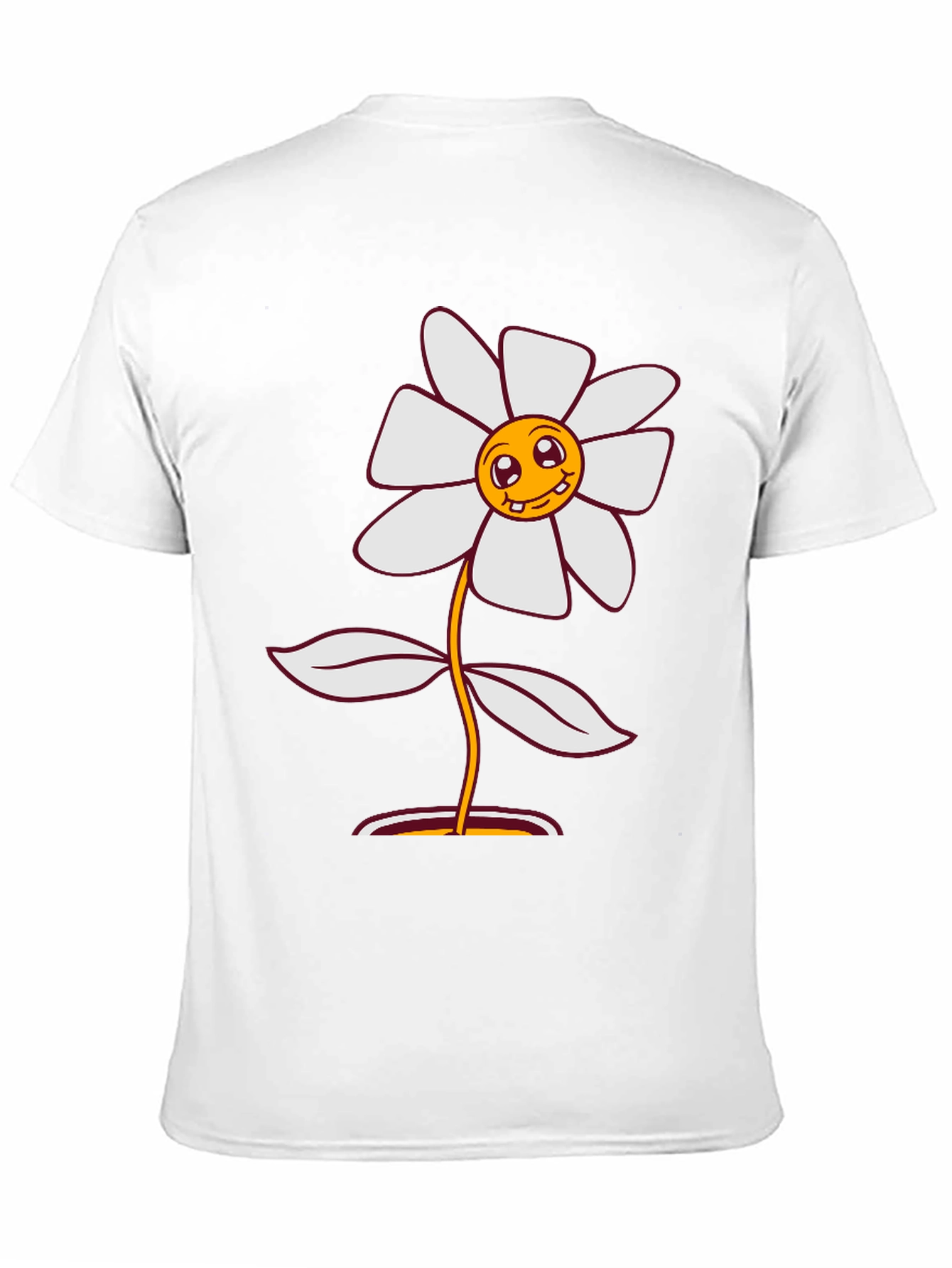 Black Smiley Flower Graphic Tee - Black Cotton Blend view 11