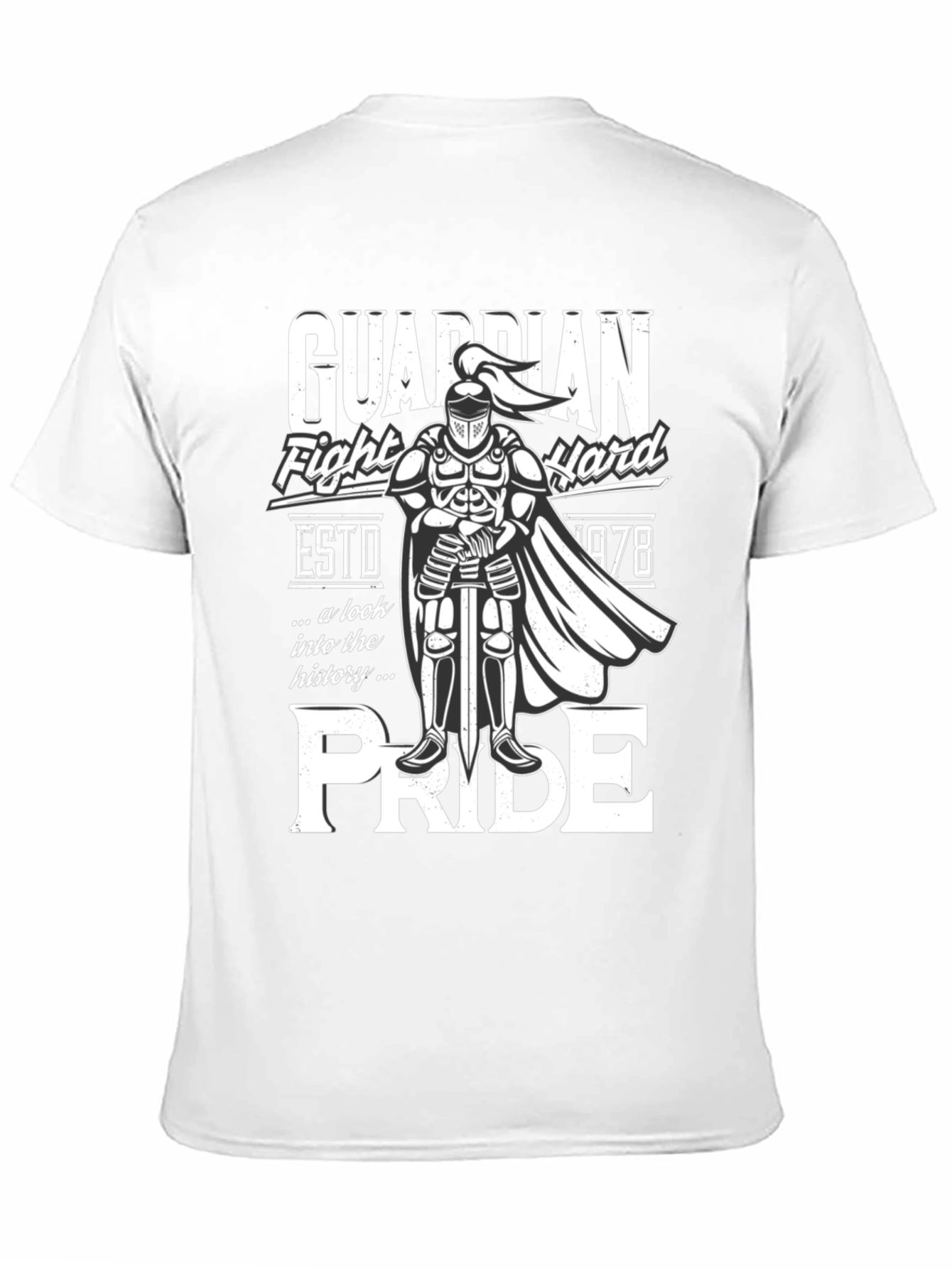 Black Guardian Knight Pride T-Shirt - Fight Hard view 11