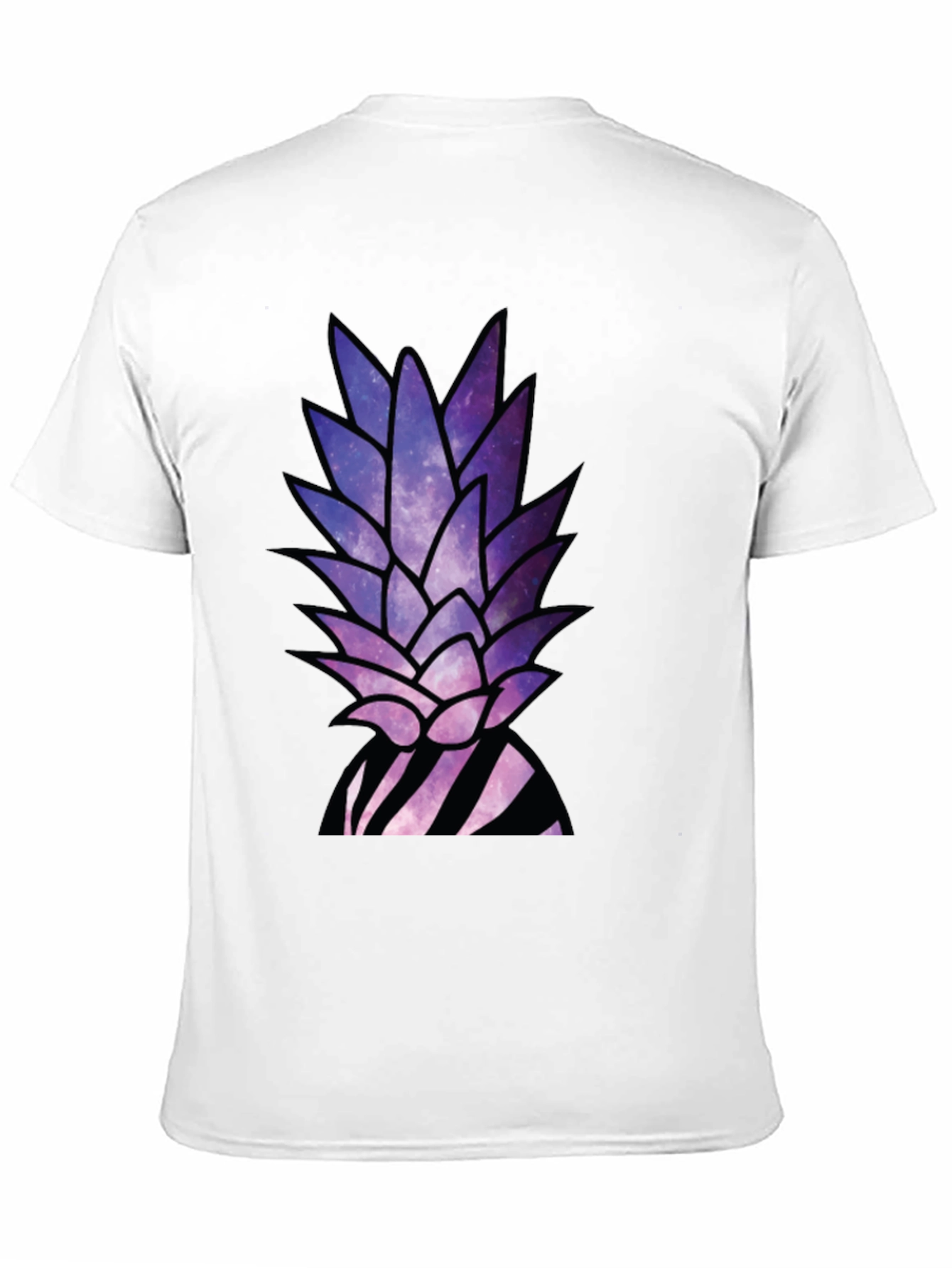 Black Galaxy Pineapple T-Shirt - Unique Graphic Tee view 11