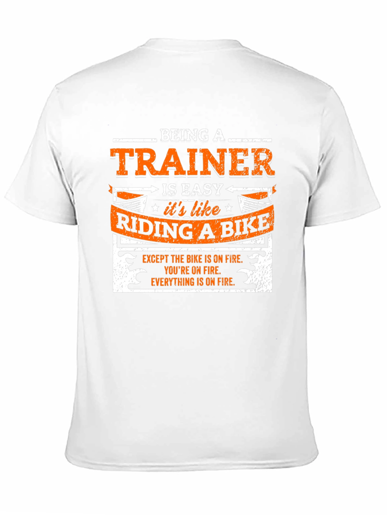 Black Being a Trainer is Easy Like Riding a Bike T-Shirt view 11