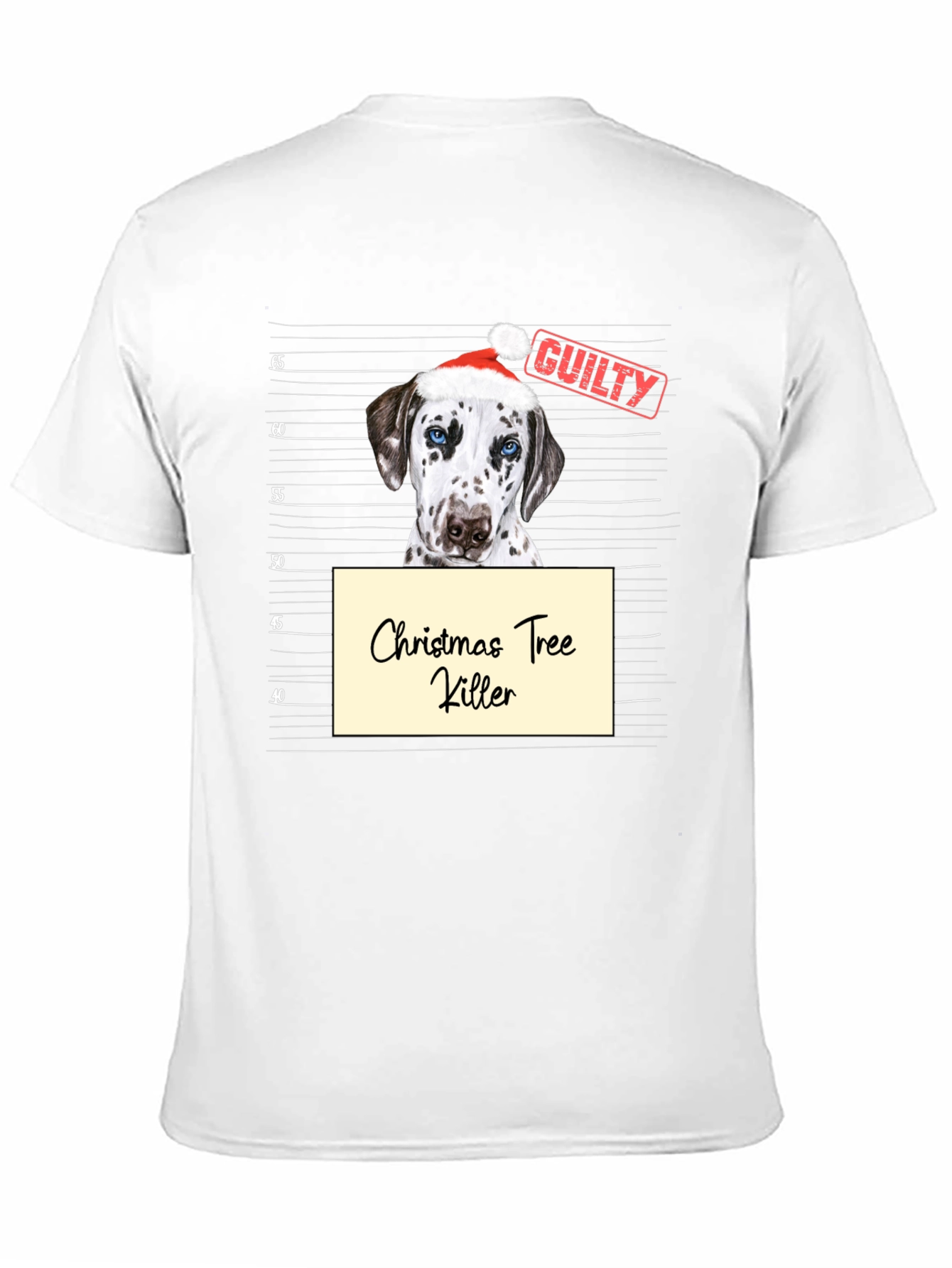 Black Christmas Tree Killer Dog Graphic T-Shirt view 11
