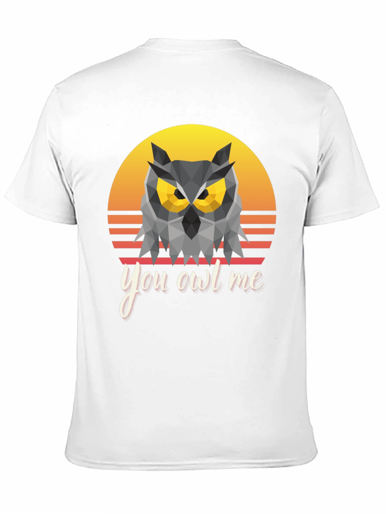 Black You Owl Me Geometric Owl T-Shirt view 11