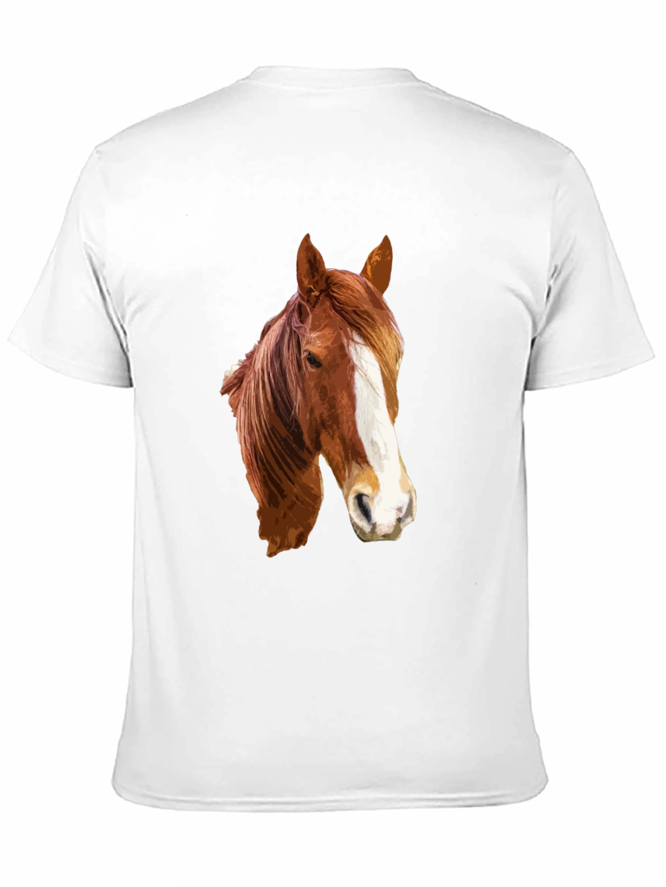 Black Horse Head Graphic T-Shirt - Black Cotton Tee view 11