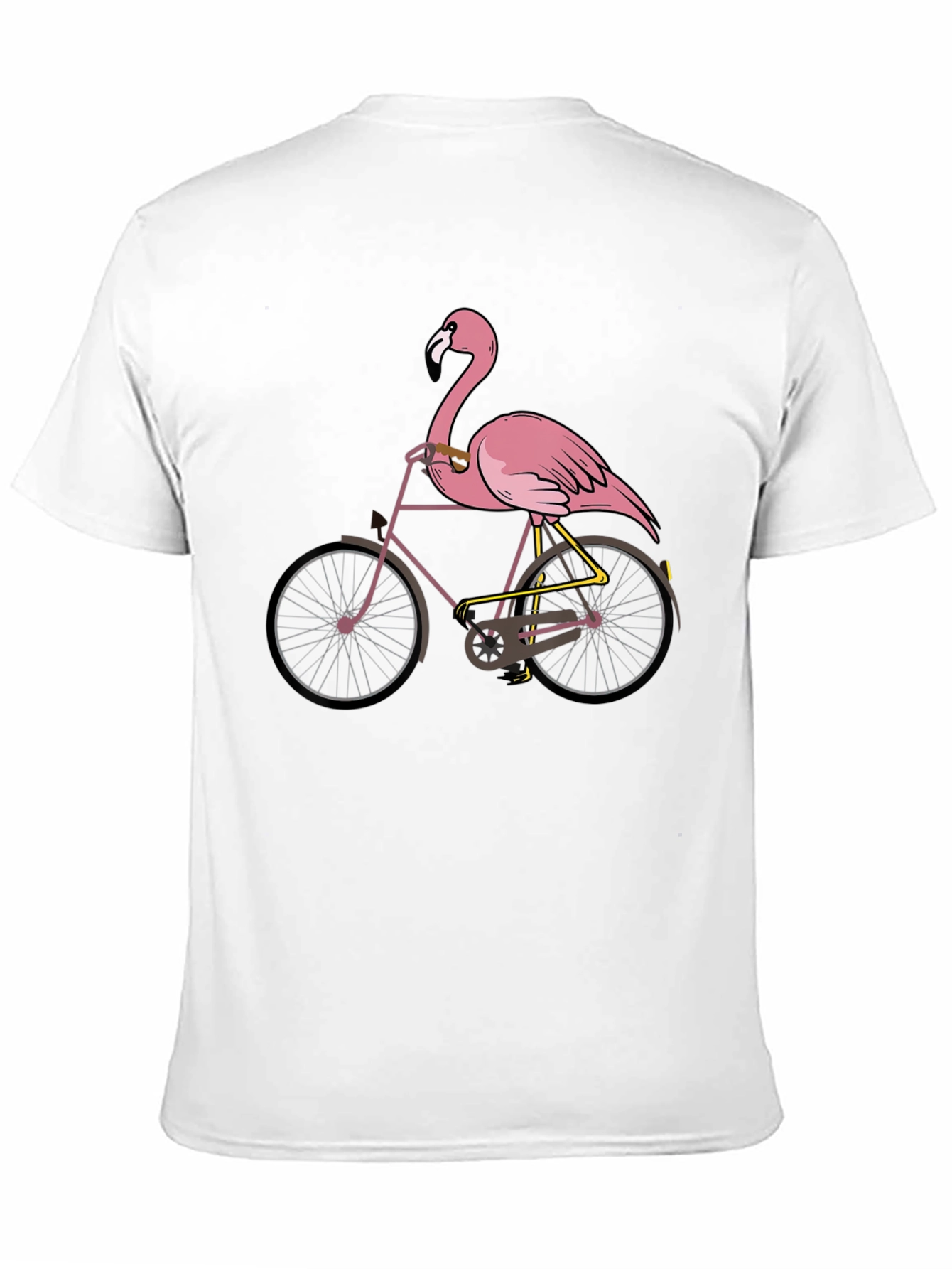 Black Flamingo on Bike Graphic T-Shirt view 11
