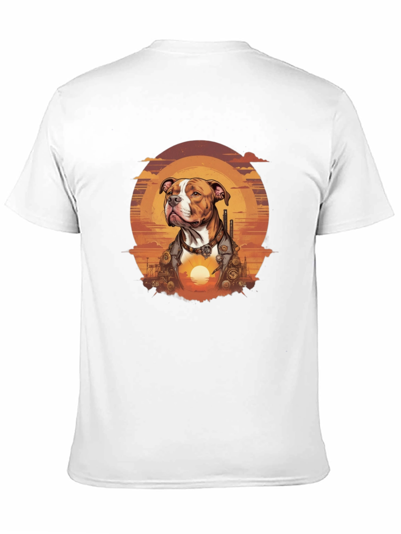 Black Steampunk Dog T-Shirt - Unique Graphic Tee view 11