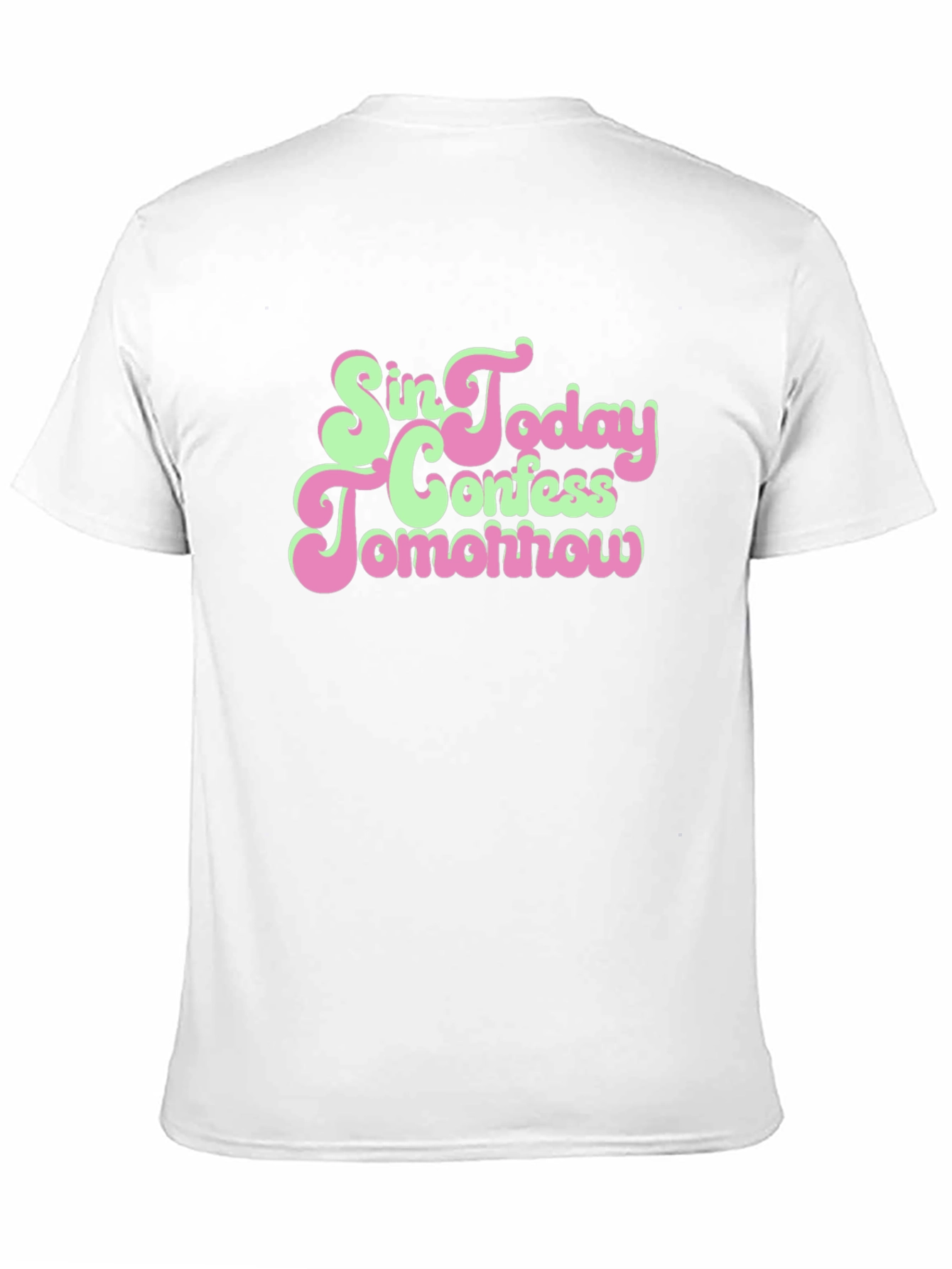 Black Sin Today Confess Tomorrow Graphic Tee view 11