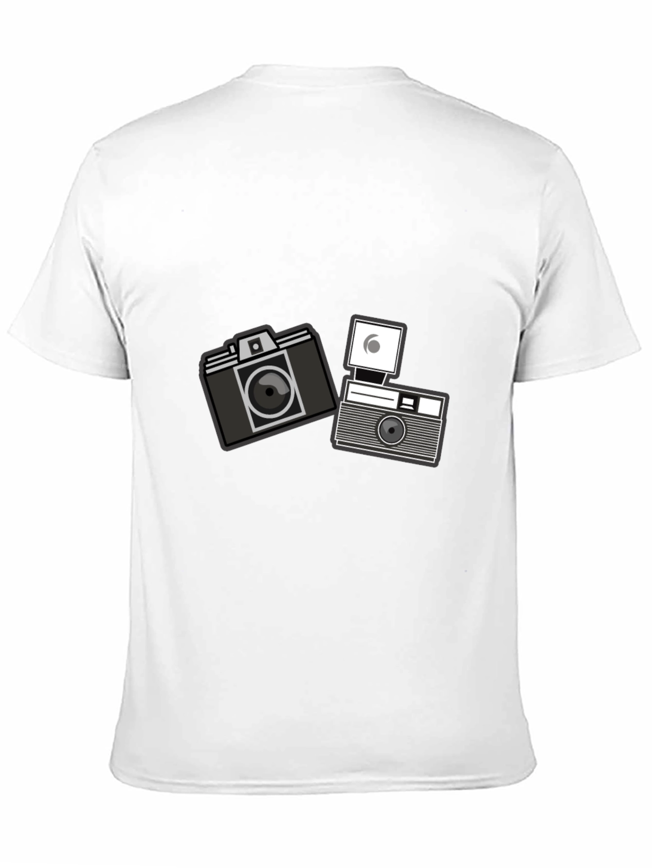 Black Retro Camera Graphic T-Shirt - Black Cotton Tee view 11