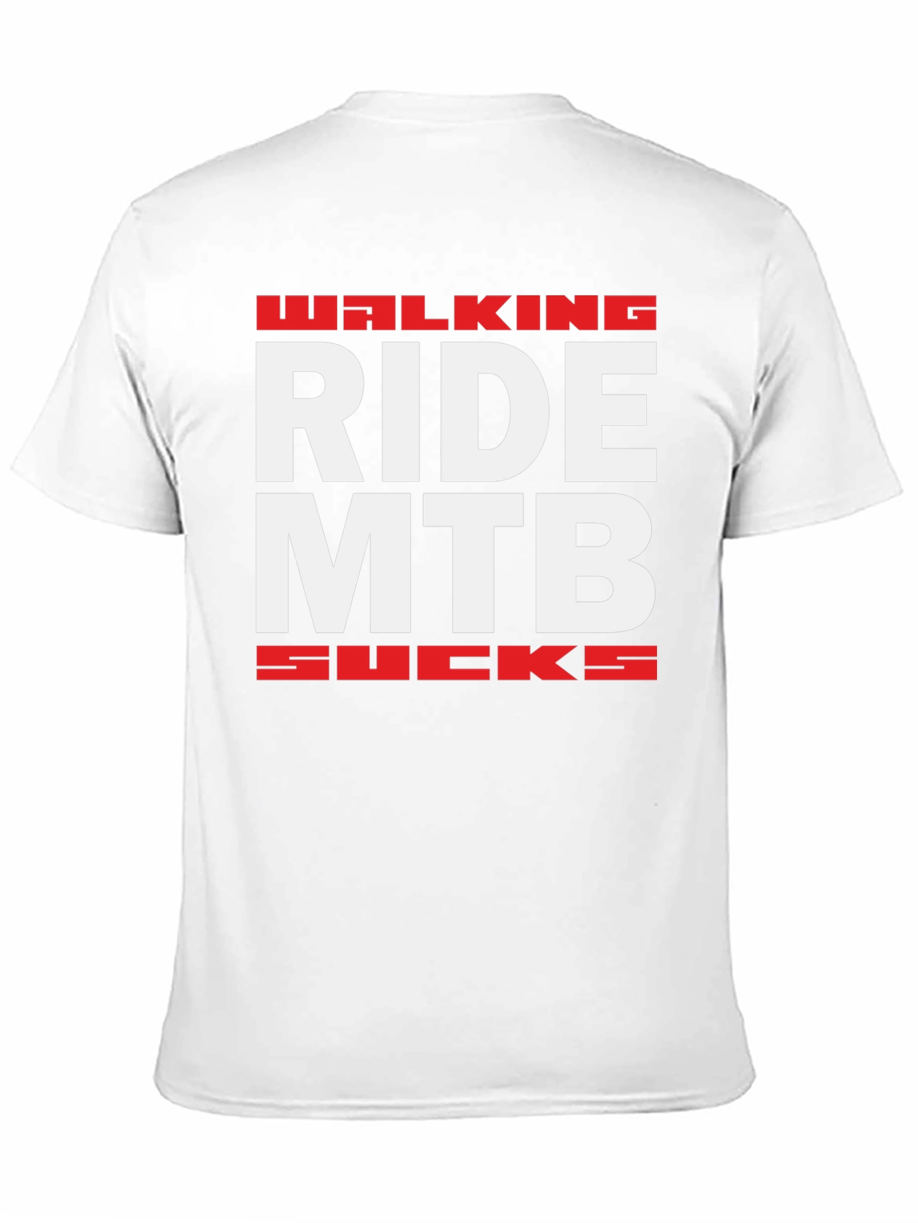 Black Walking Ride MTB Sucks T-Shirt view 11