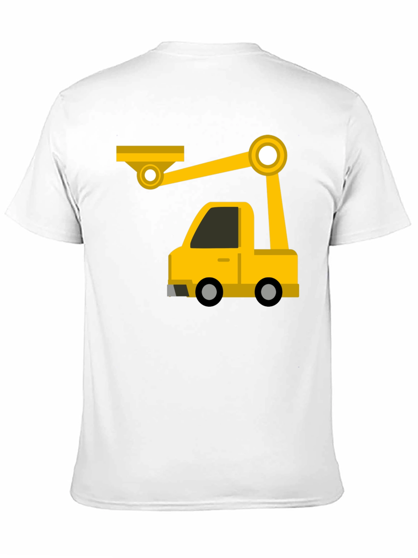 Black Construction Crane Truck Graphic Tee view 11