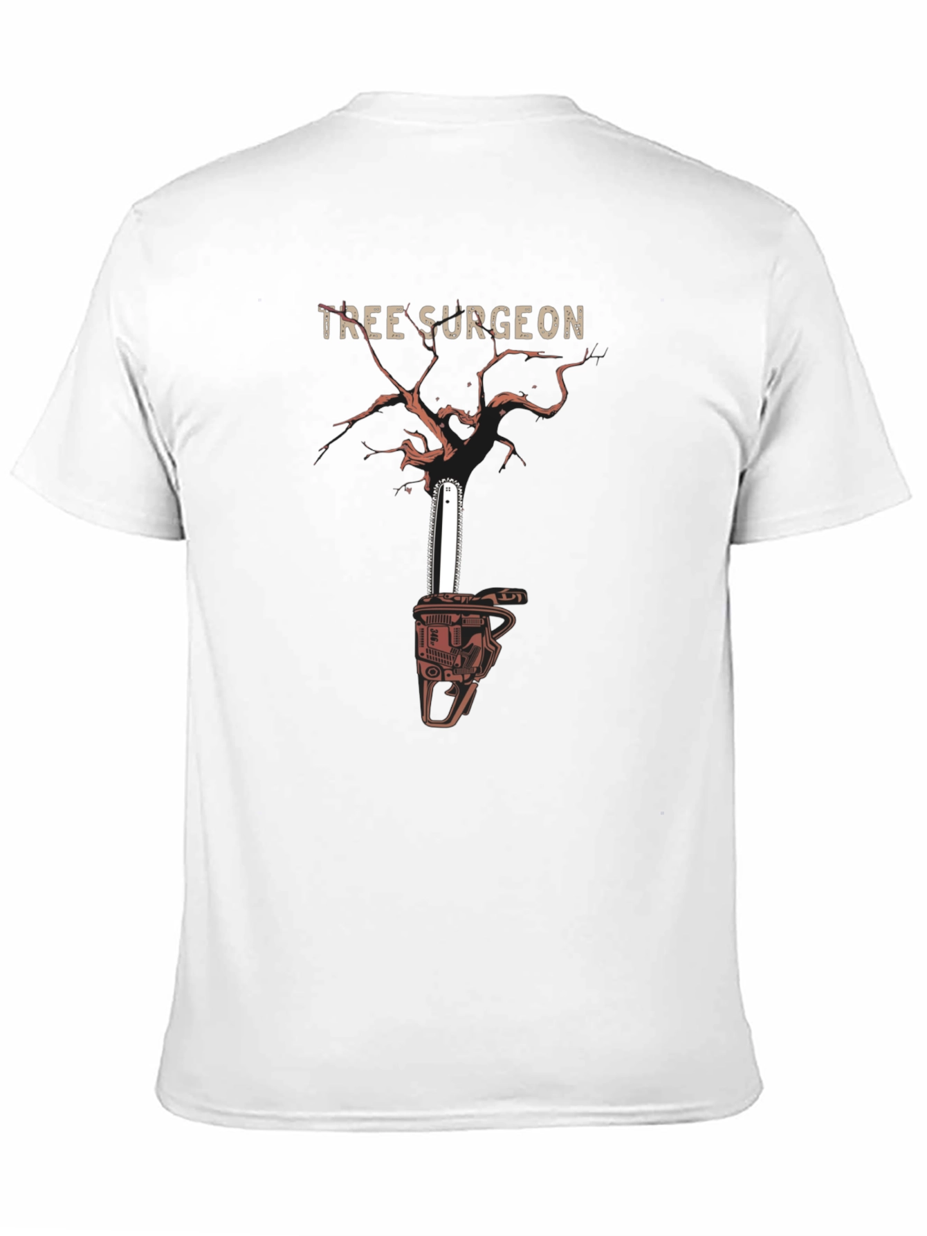 Black Tree Surgeon Chainsaw Graphic T-Shirt view 11