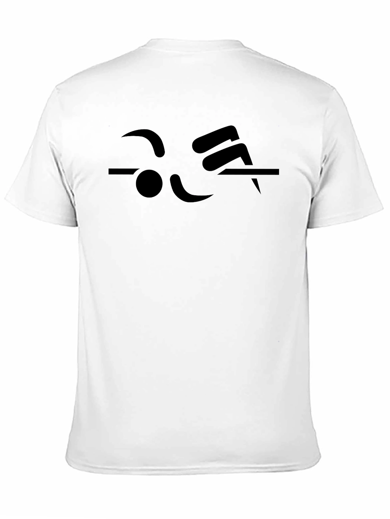 Black Minimalist Black T-Shirt with Abstract Graphic Print view 11