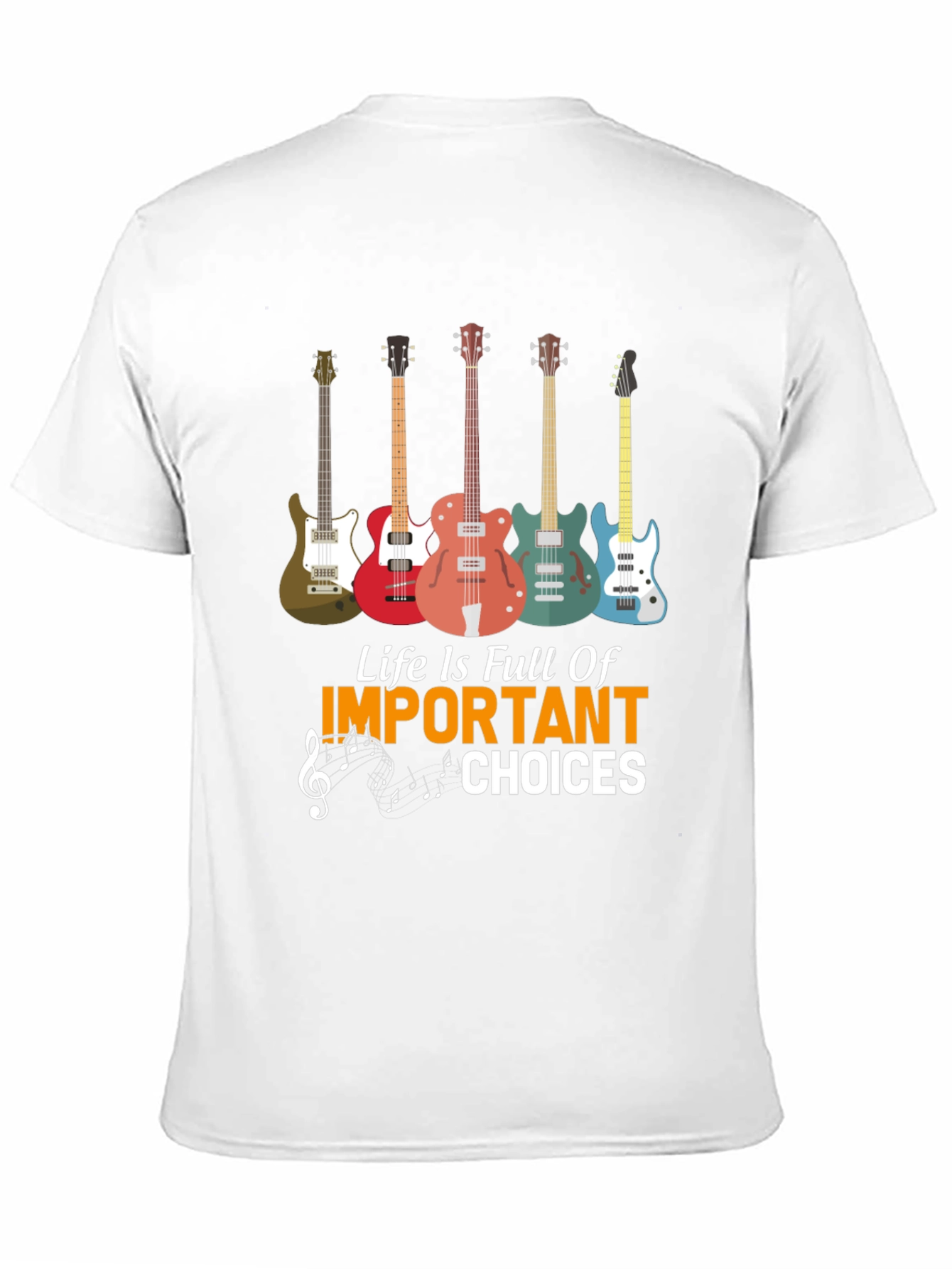 Black Guitar Life Choices Graphic Tee - Music Lover view 11