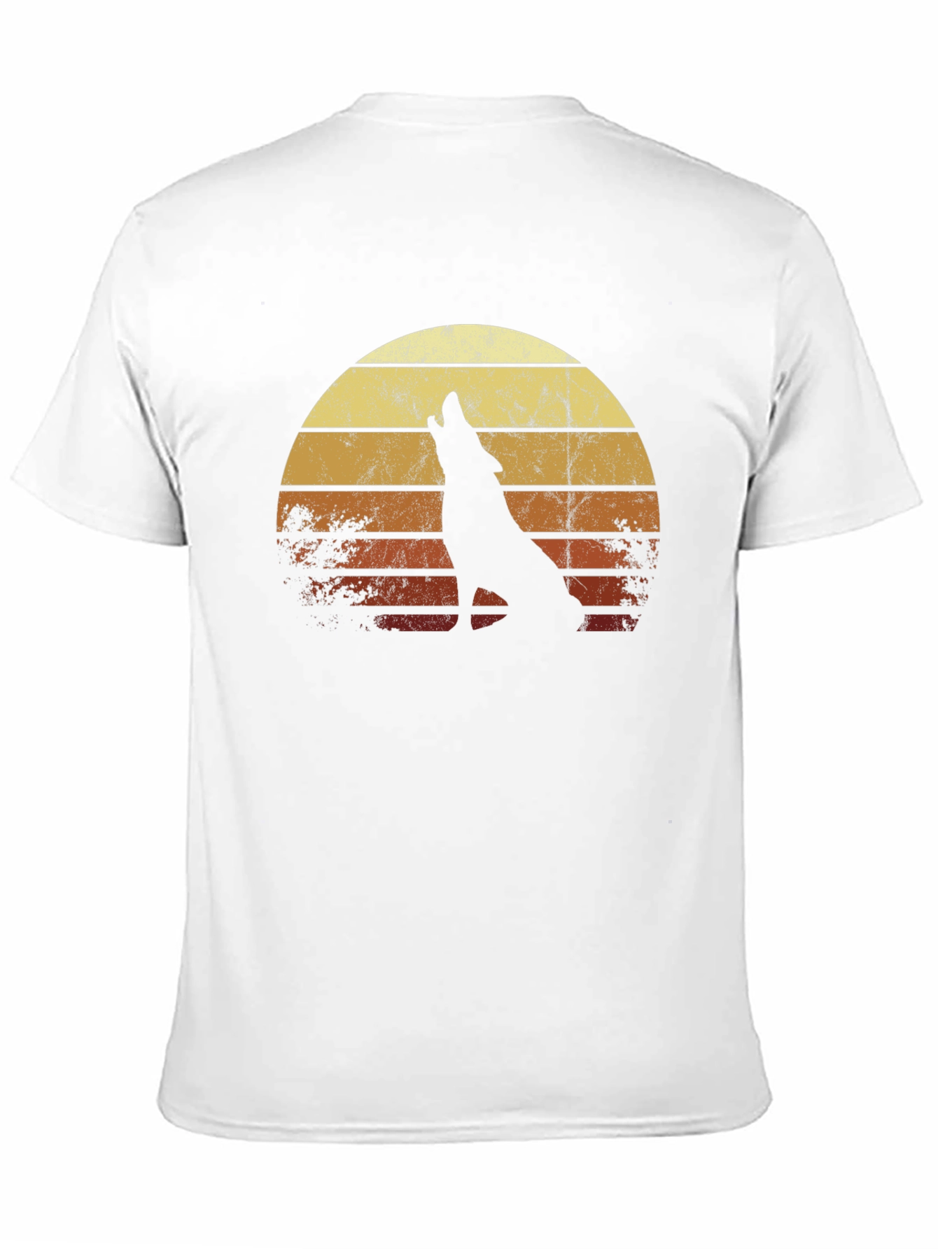 Black Retro Wolf Sunset Graphic Tee - Black view 11