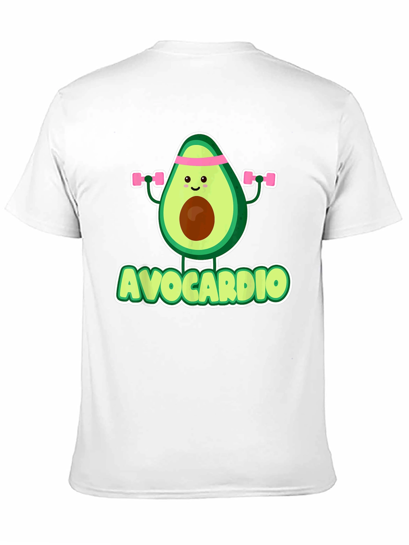 Black Avocardio Men's Black T-Shirt - Funny Avocado Workout Tee view 11