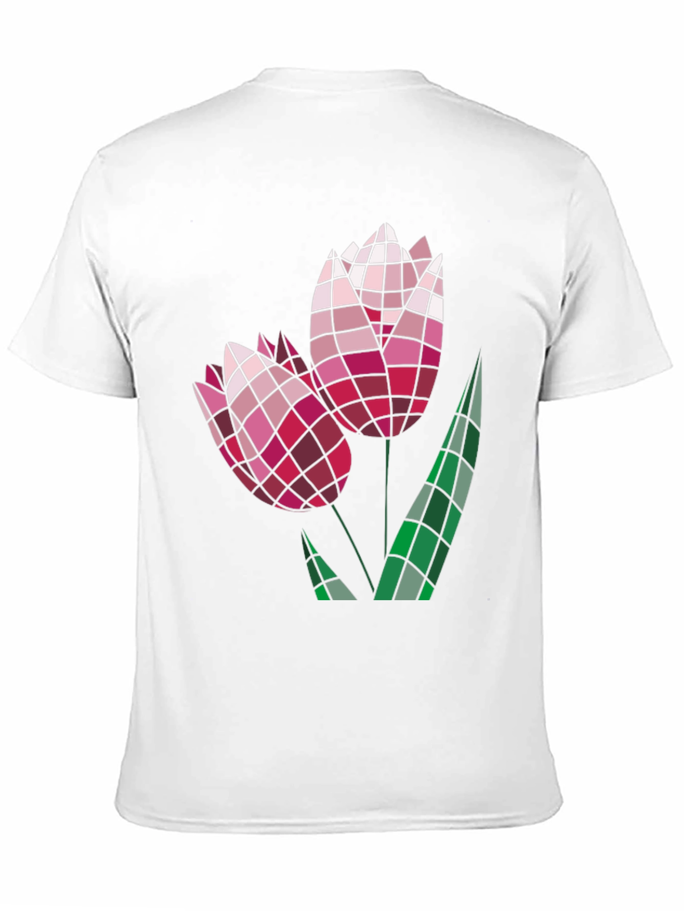 Black Geometric Floral Tee view 11