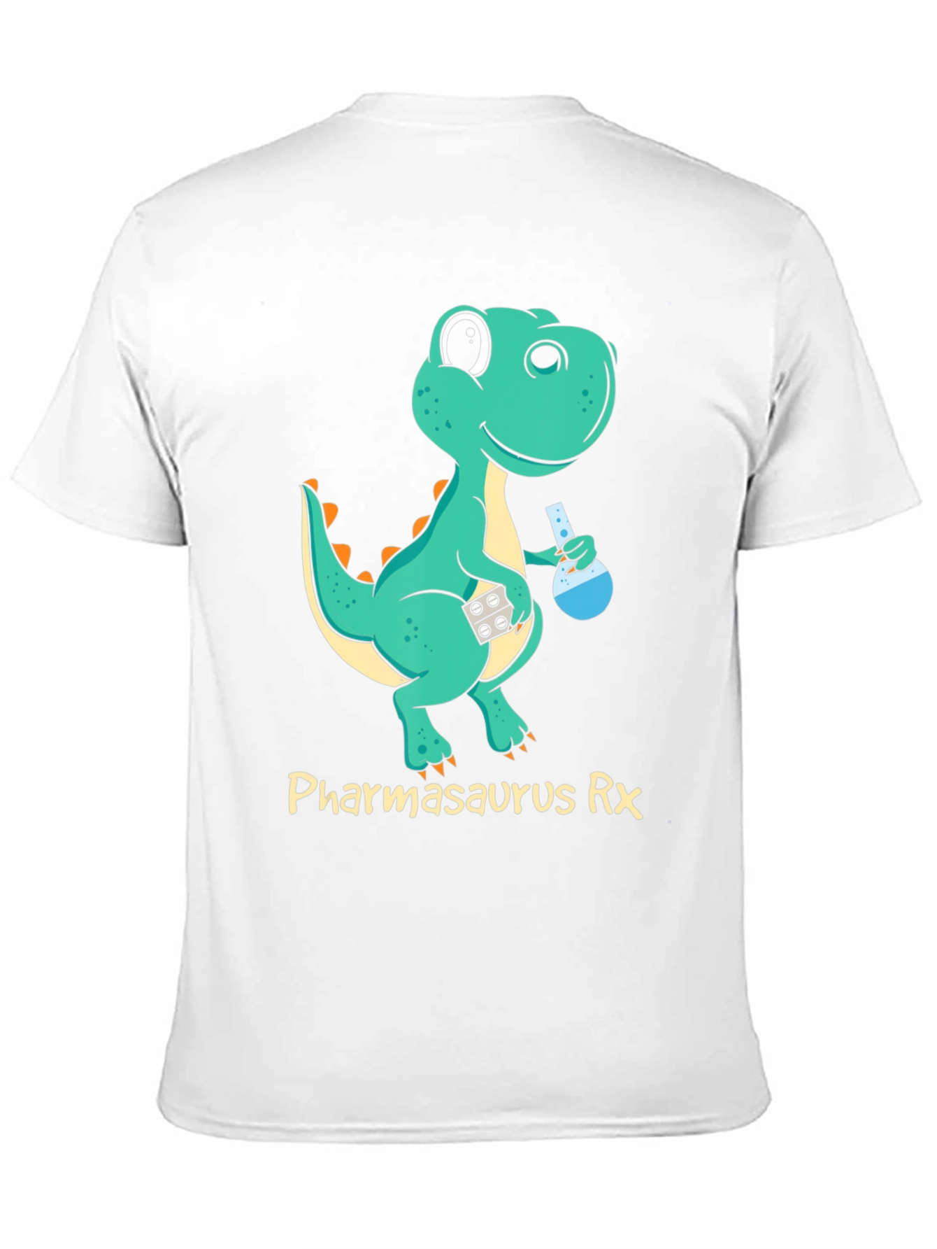 Pharmasaurus Rx Black T-Shirt - Dinosaur Pharmacist! - 11
