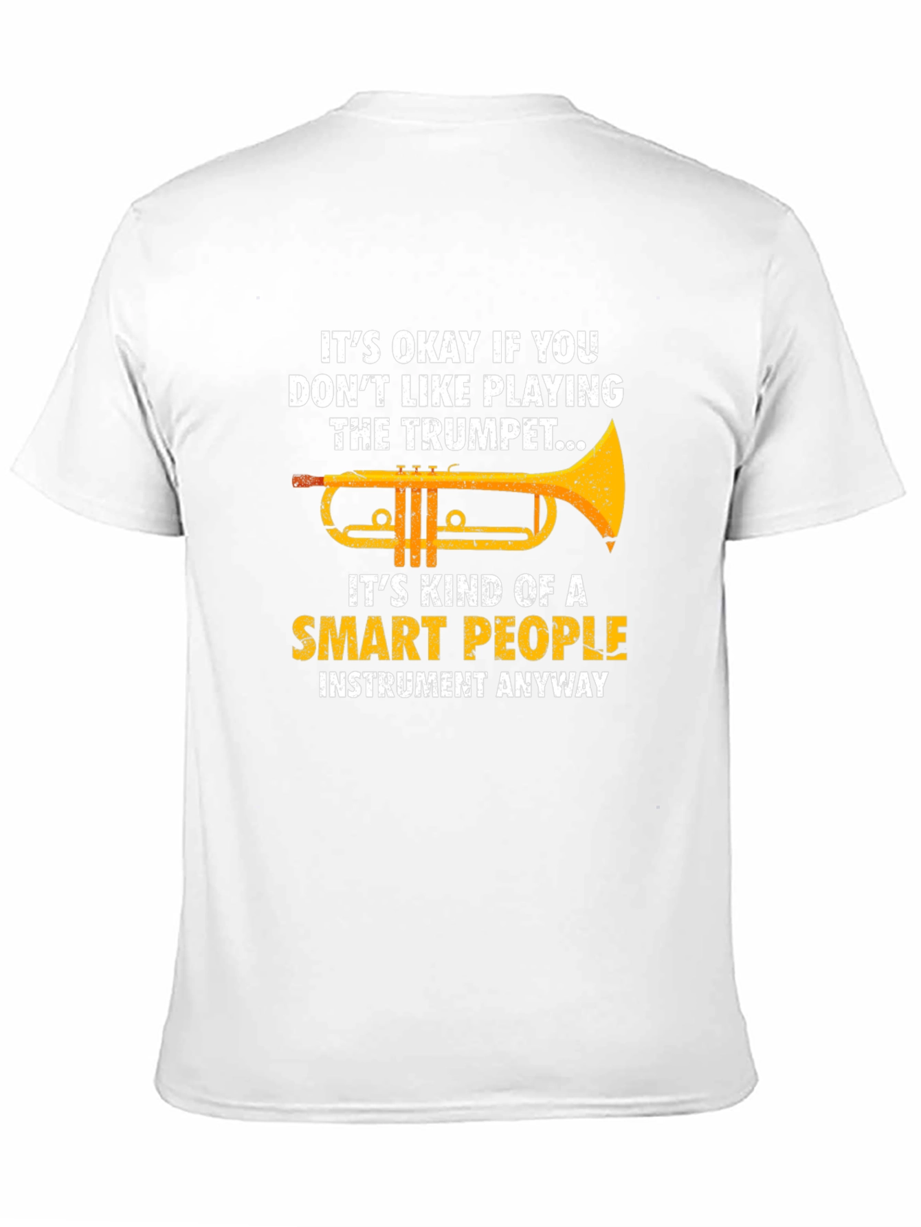 Black Funny Trumpet Player T-Shirt - Smart People Instrument view 11