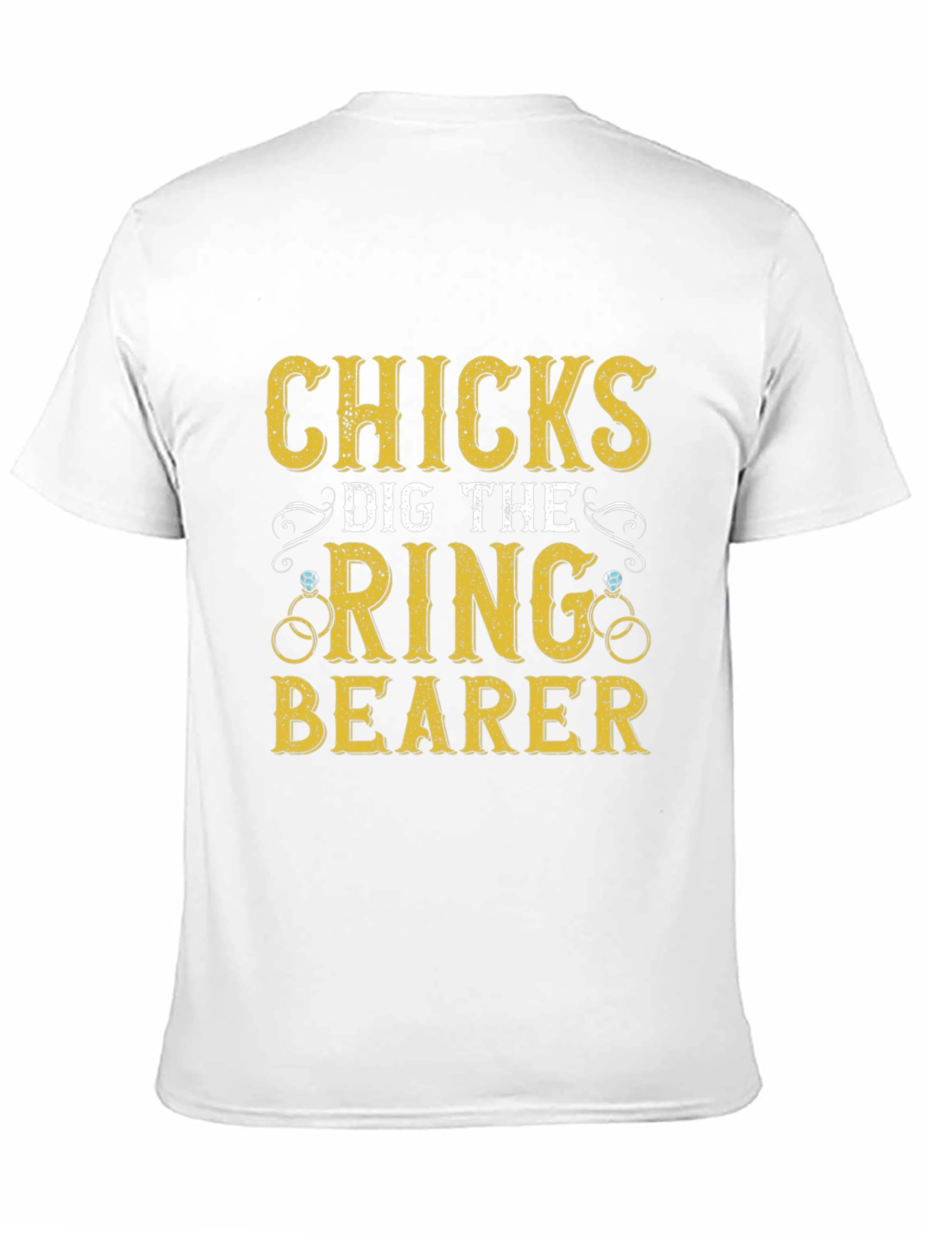 Black Funny Wedding Ring Bearer T-Shirt view 11