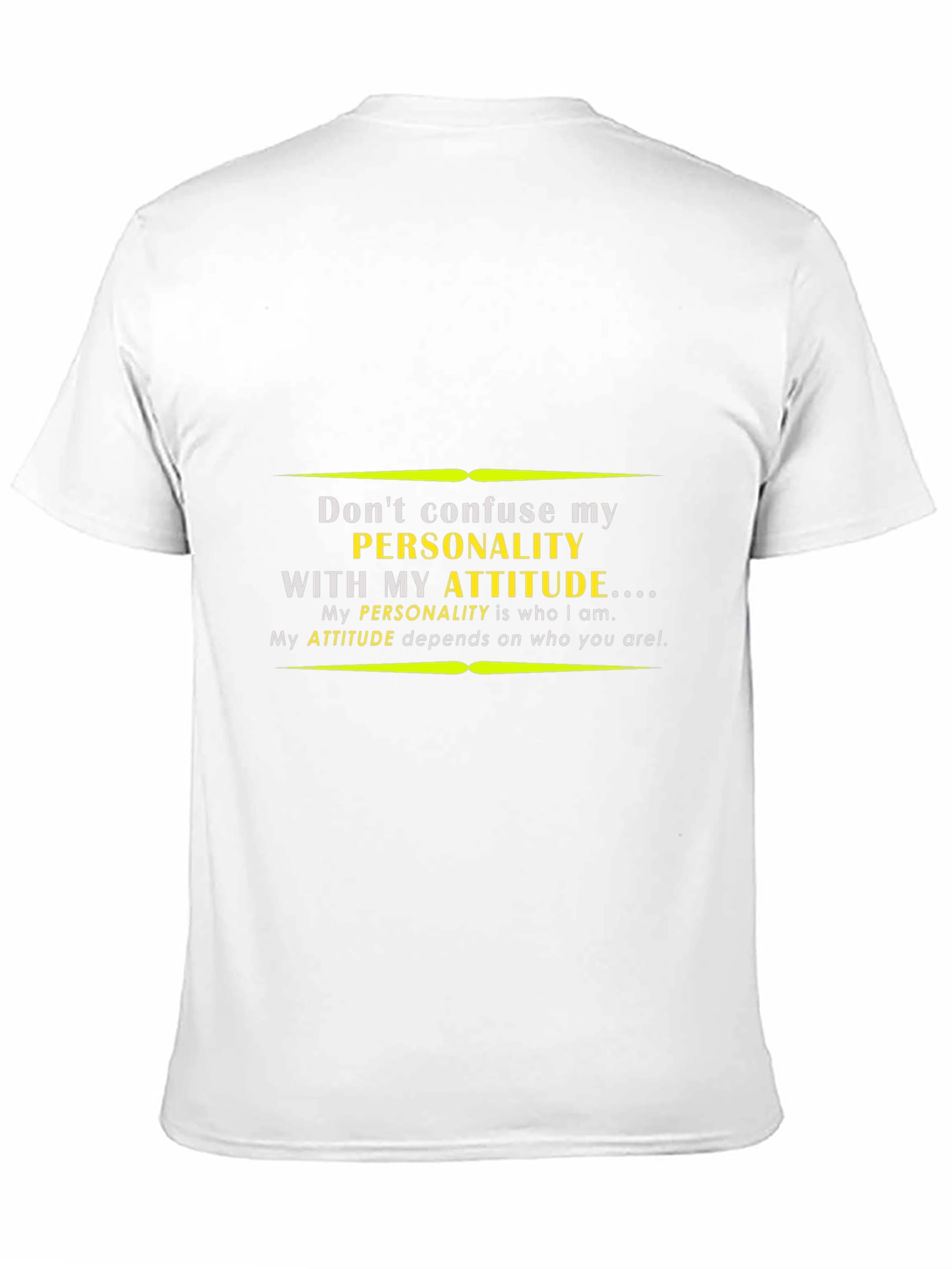 Black Personality Attitude Graphic Tee - Unisex Black T-Shirt view 11