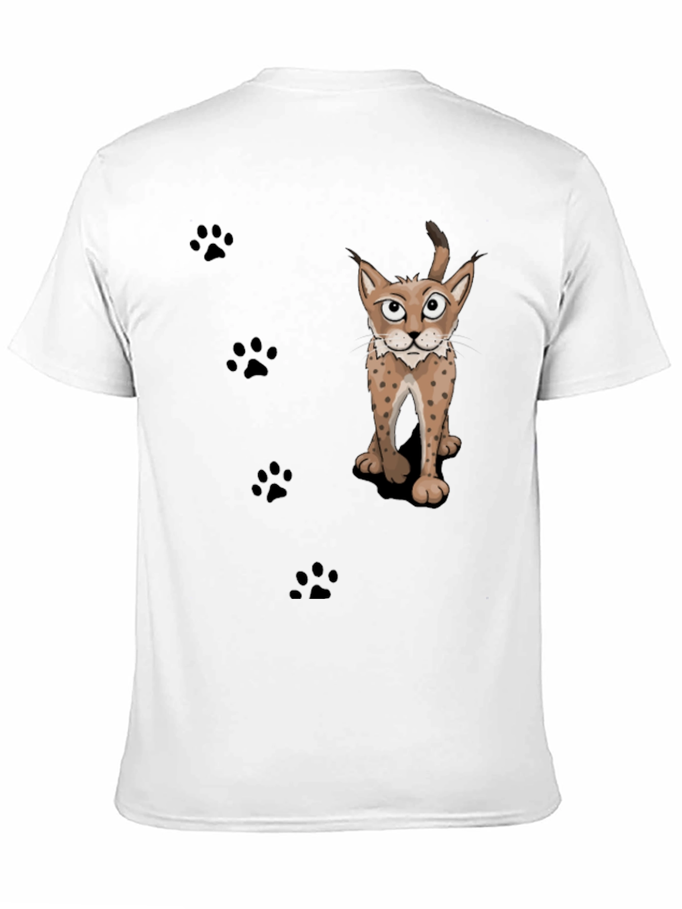 Black Lynx Paw Print Graphic Tee - Black view 11