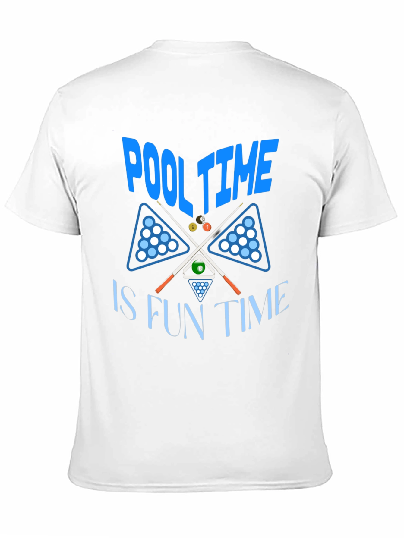 Pool Time Fun Time Black Graphic T-Shirt - 11