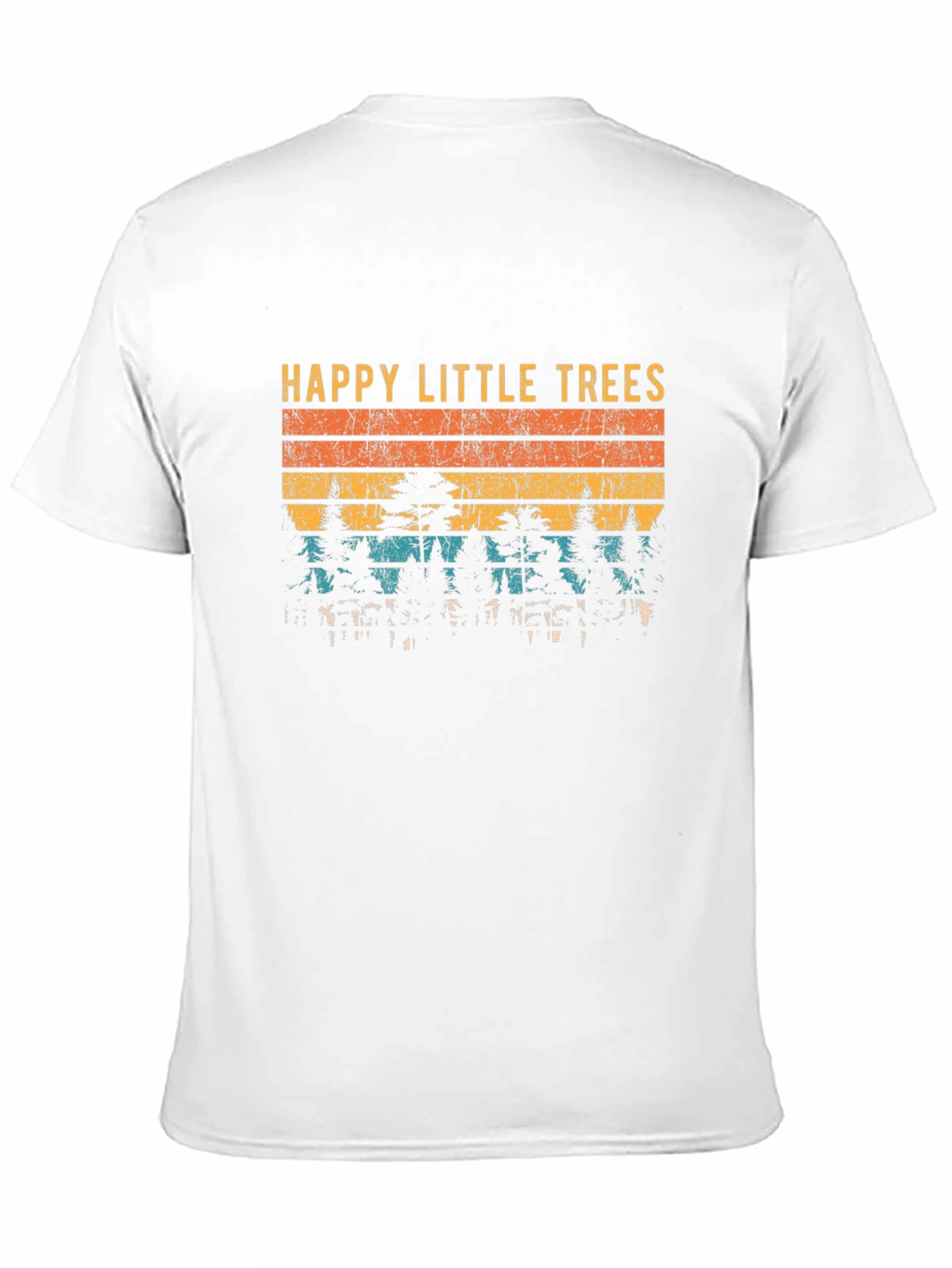Black Happy Little Trees Graphic T-Shirt view 11