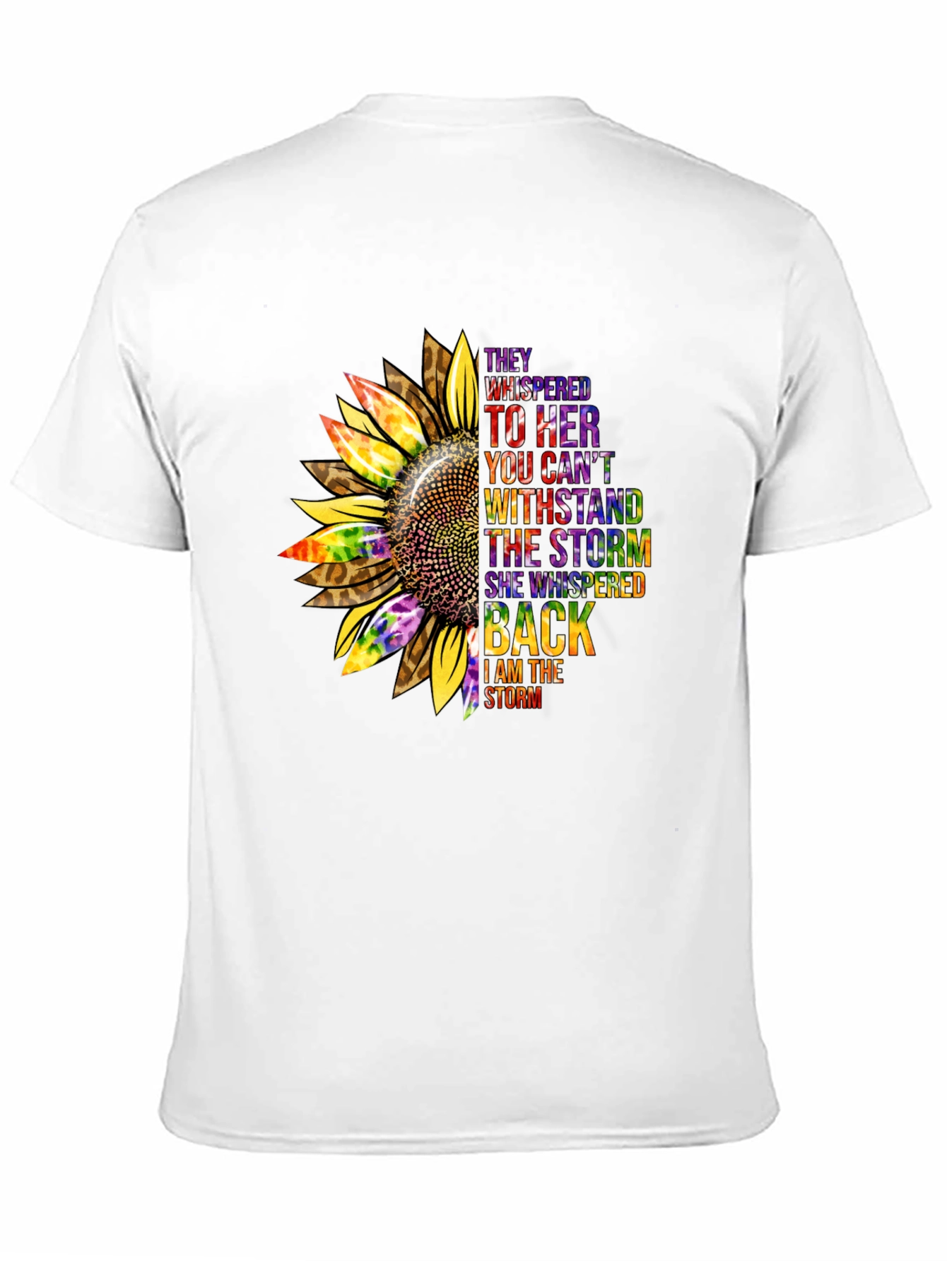 Black Sunflower Inspirational T-Shirt -  They Whispered view 11
