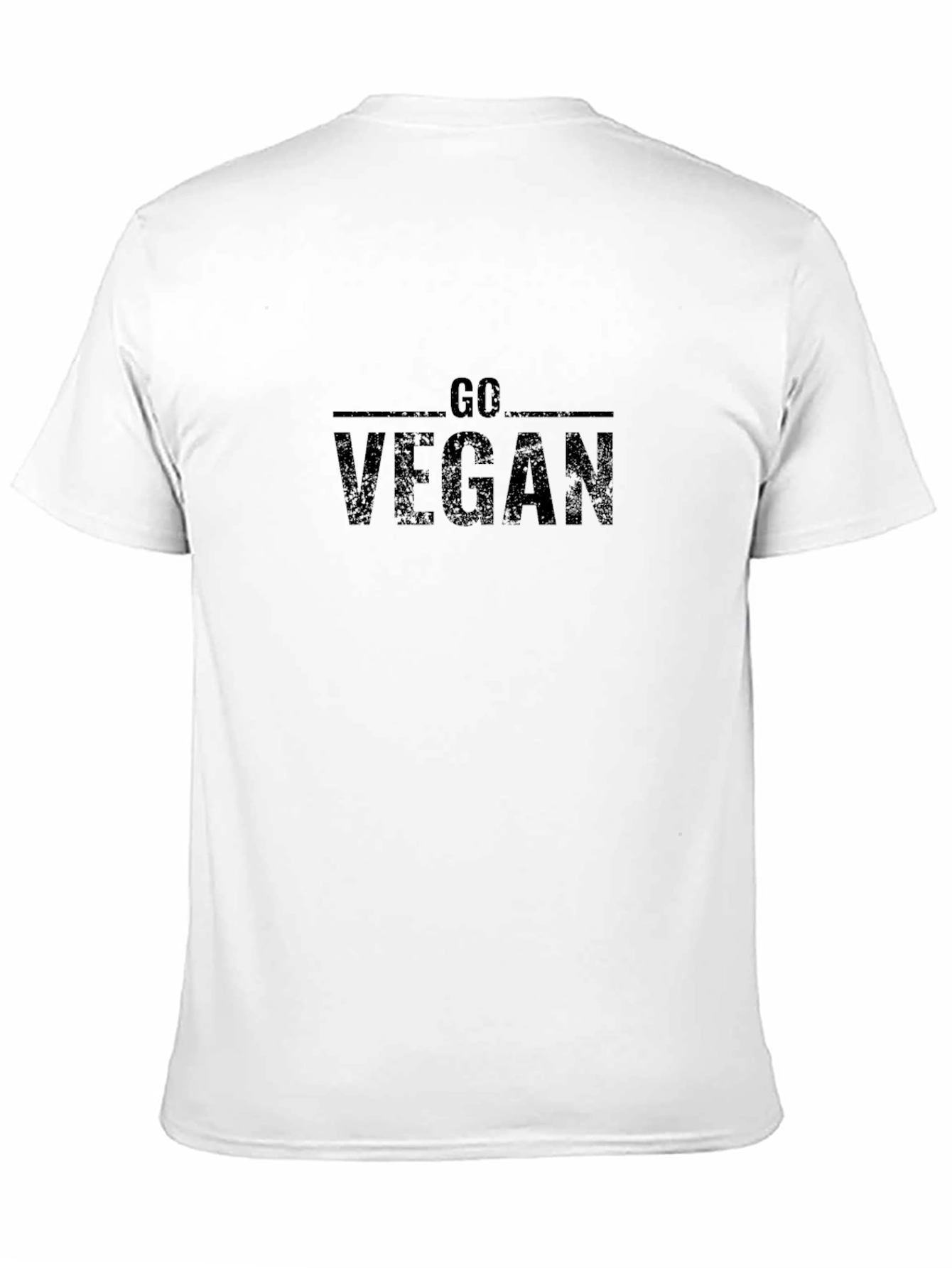 Black Go Vegan Graphic T-Shirt - Unisex Black Tee view 11