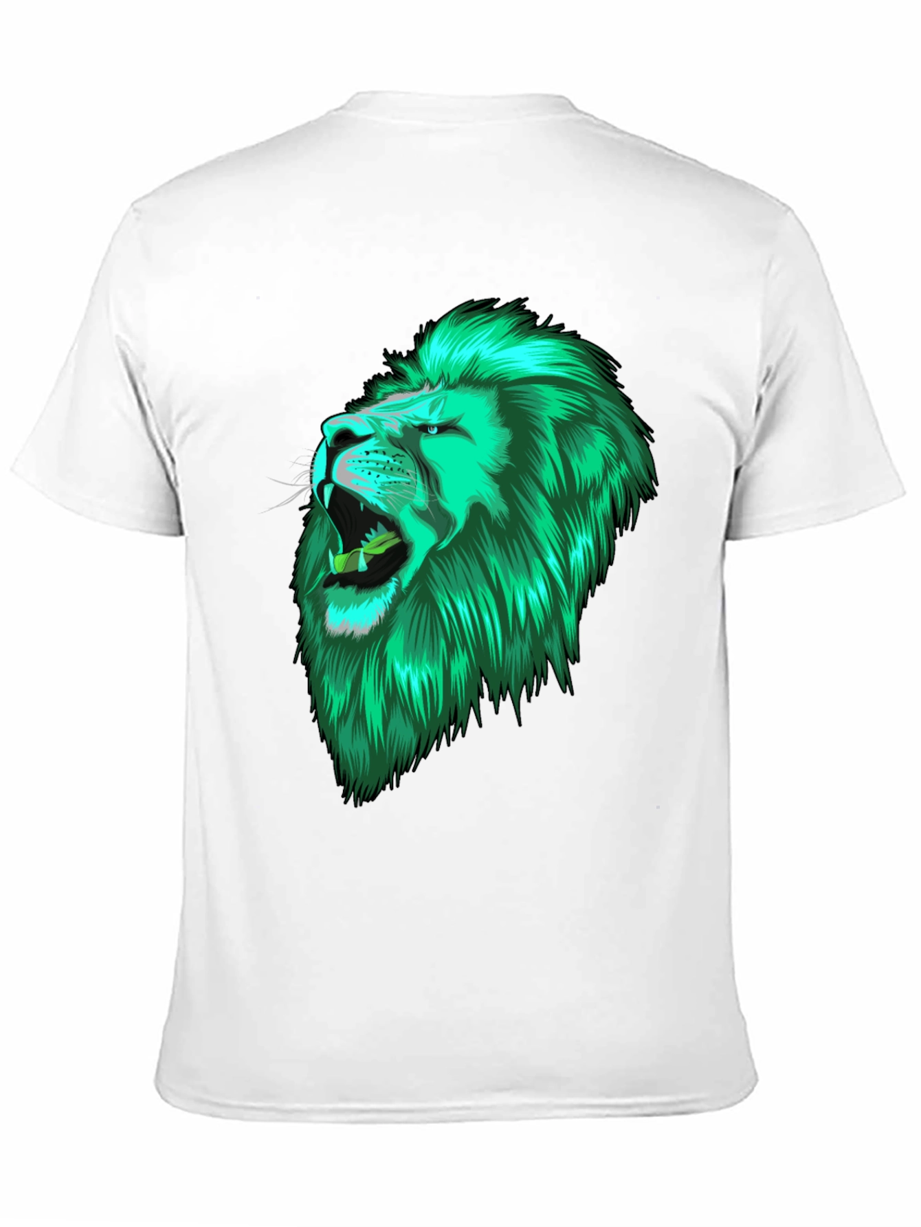Black Lion Head Graphic Black Tee view 11