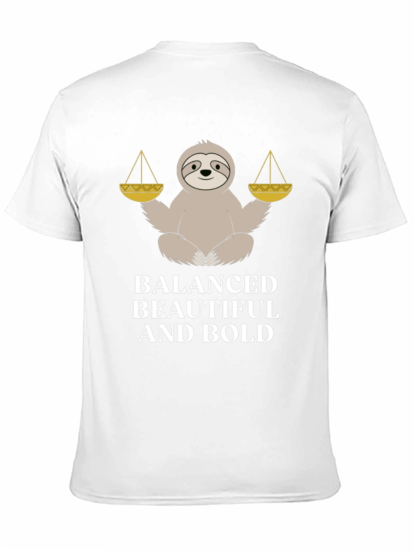 Black Balanced Beautiful Bold Sloth Graphic Tee view 11