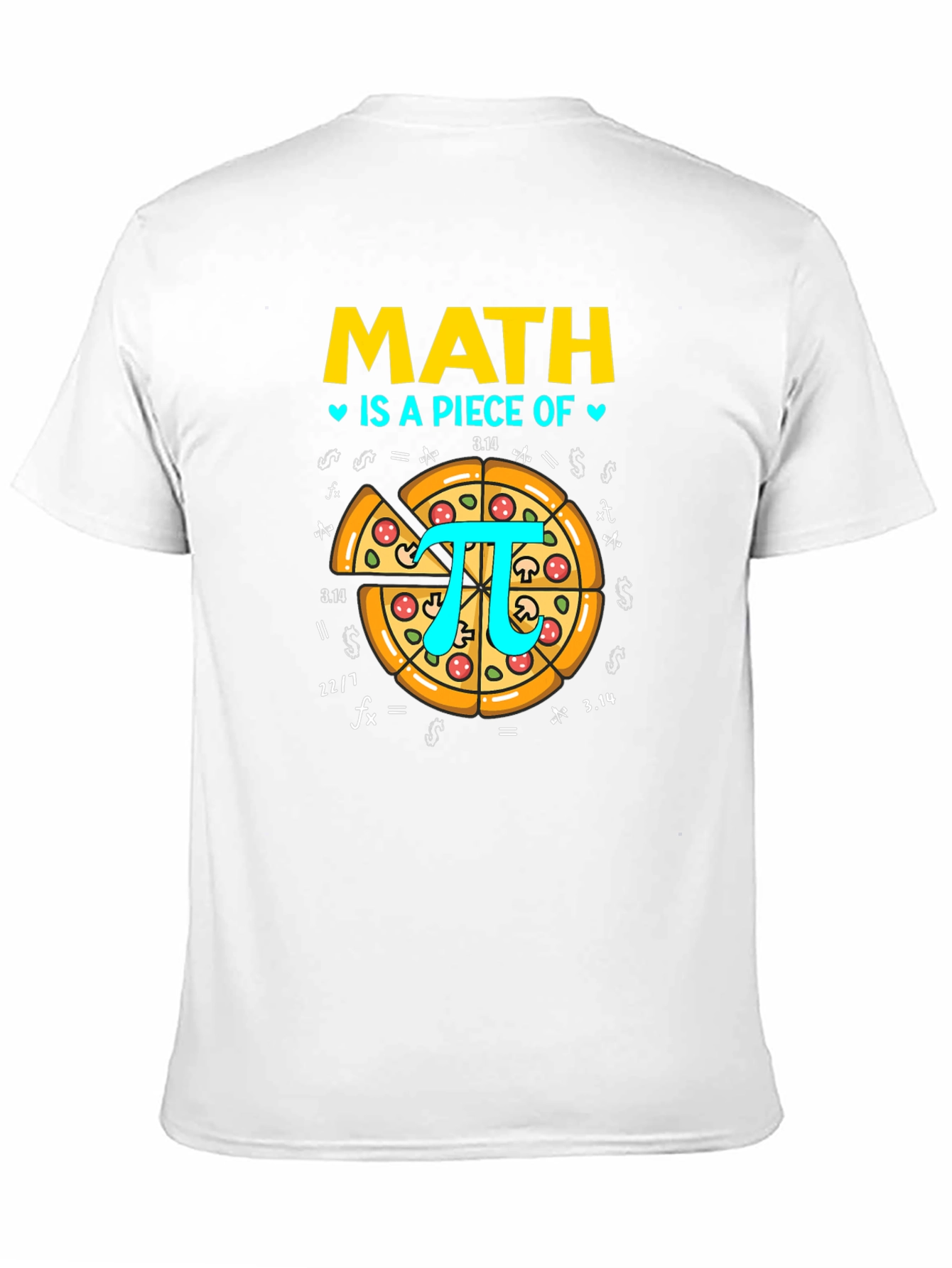 Black Math is a Piece of Pi Pizza Graphic T-Shirt view 11