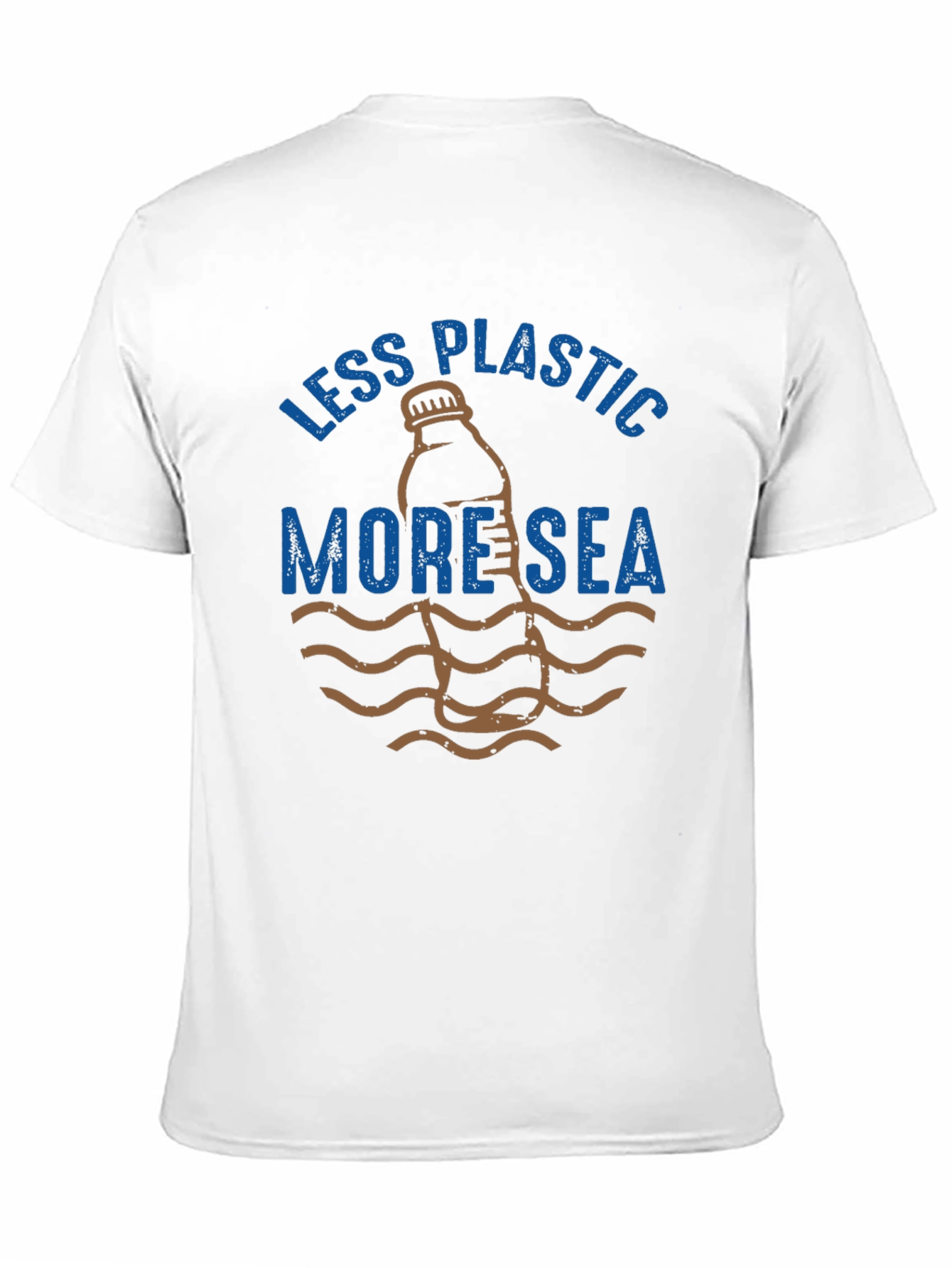 Black Eco-Friendly 'Less Plastic More Sea' Graphic T-Shirt view 11