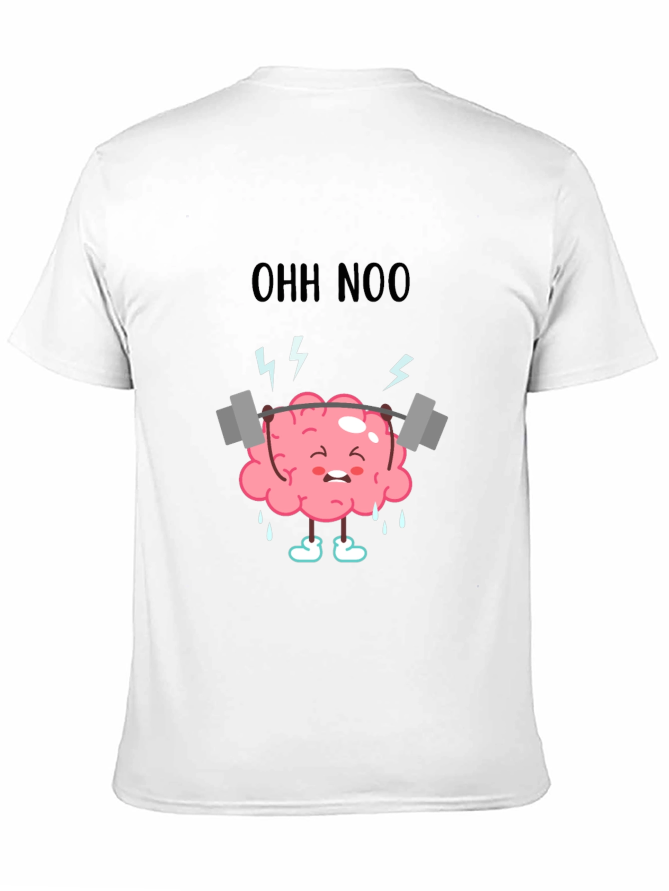 Black Brain Training T-Shirt - "Ohh Noo" Workout Design view 11