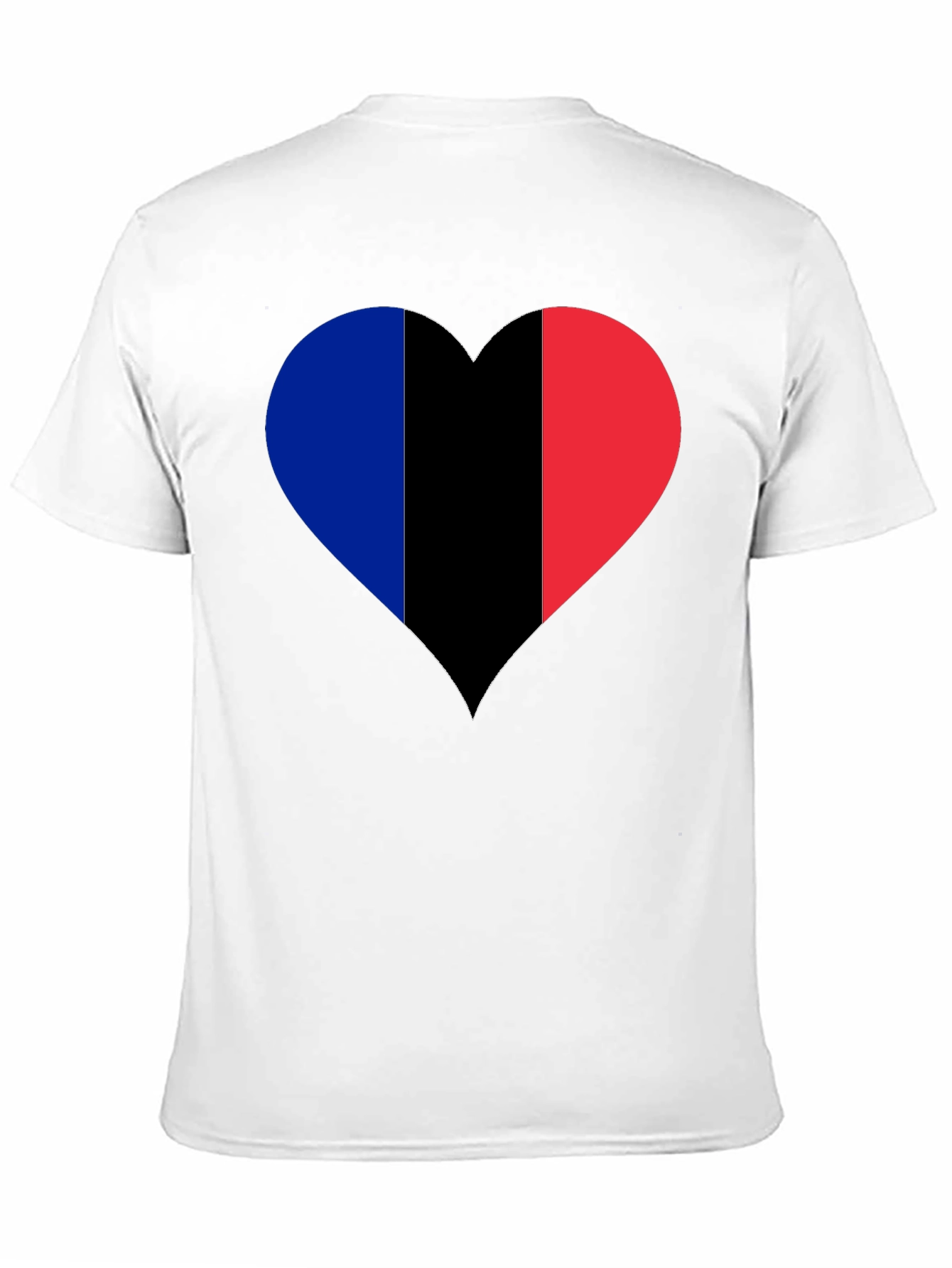 Black French Flag Heart Graphic T-Shirt view 11