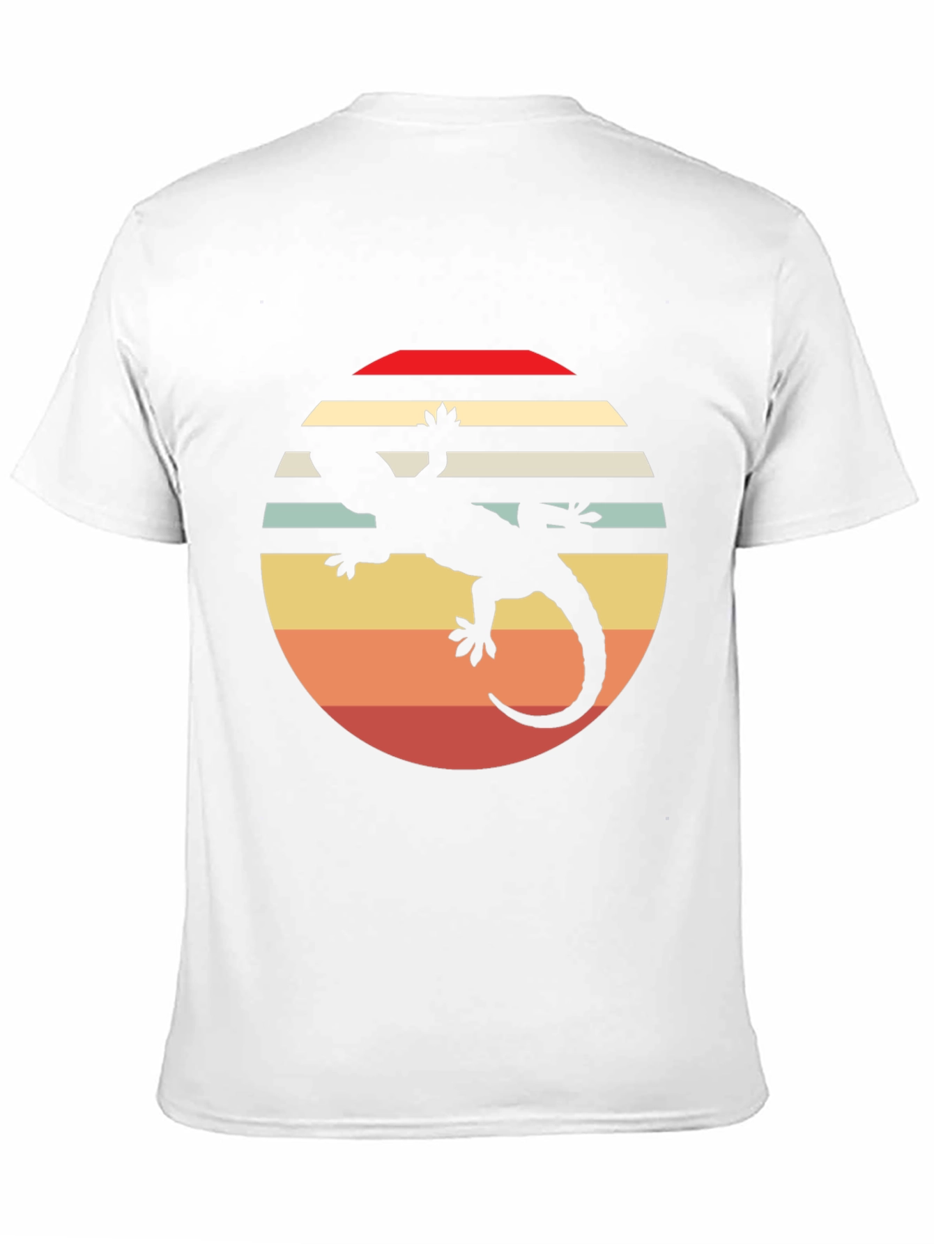 Retro Lizard Sunset Graphic Tee - Black Cotton Comfort - 11