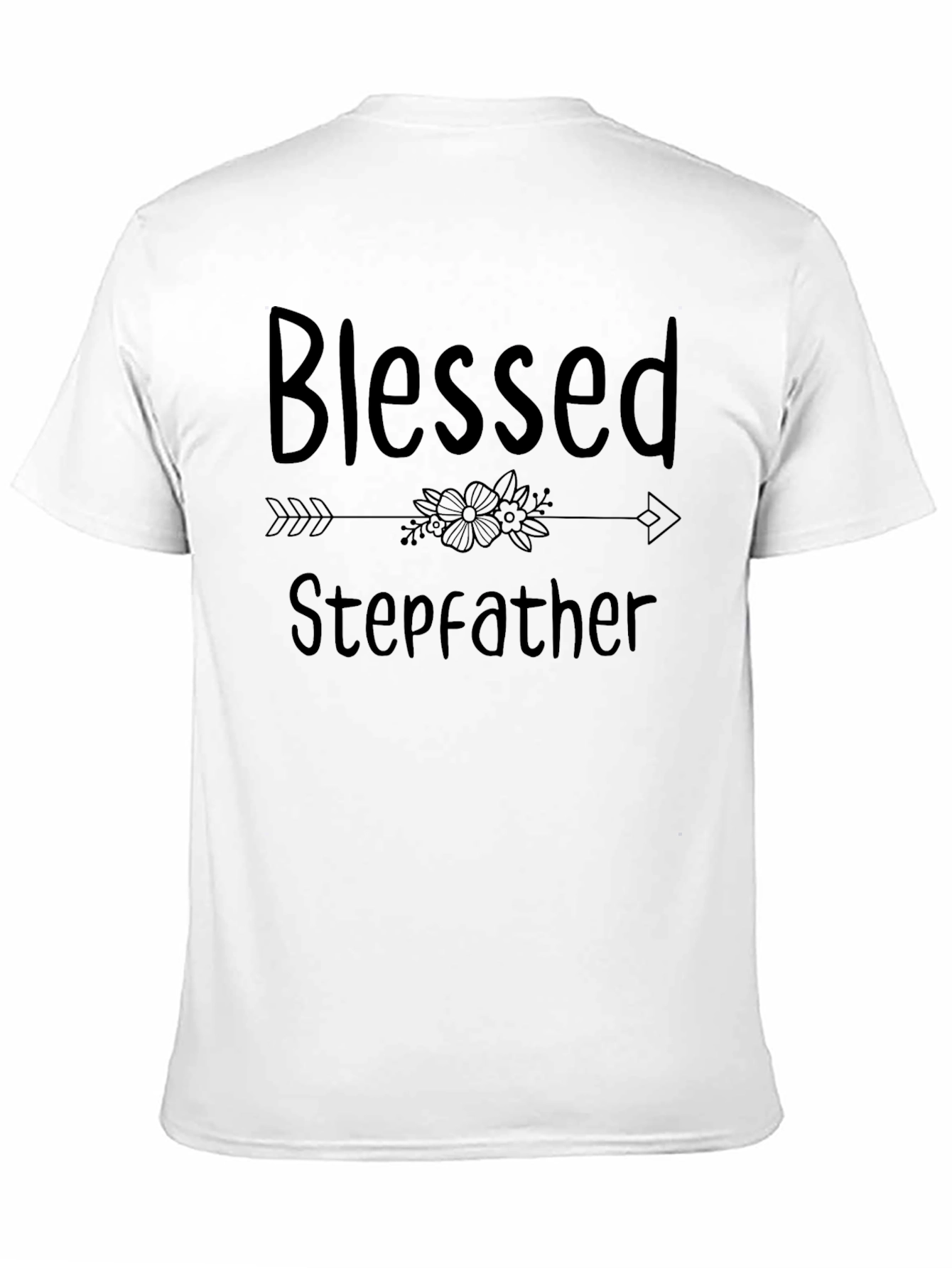 Black Blessed Stepfather T-Shirt - Stylish Family Tee view 11