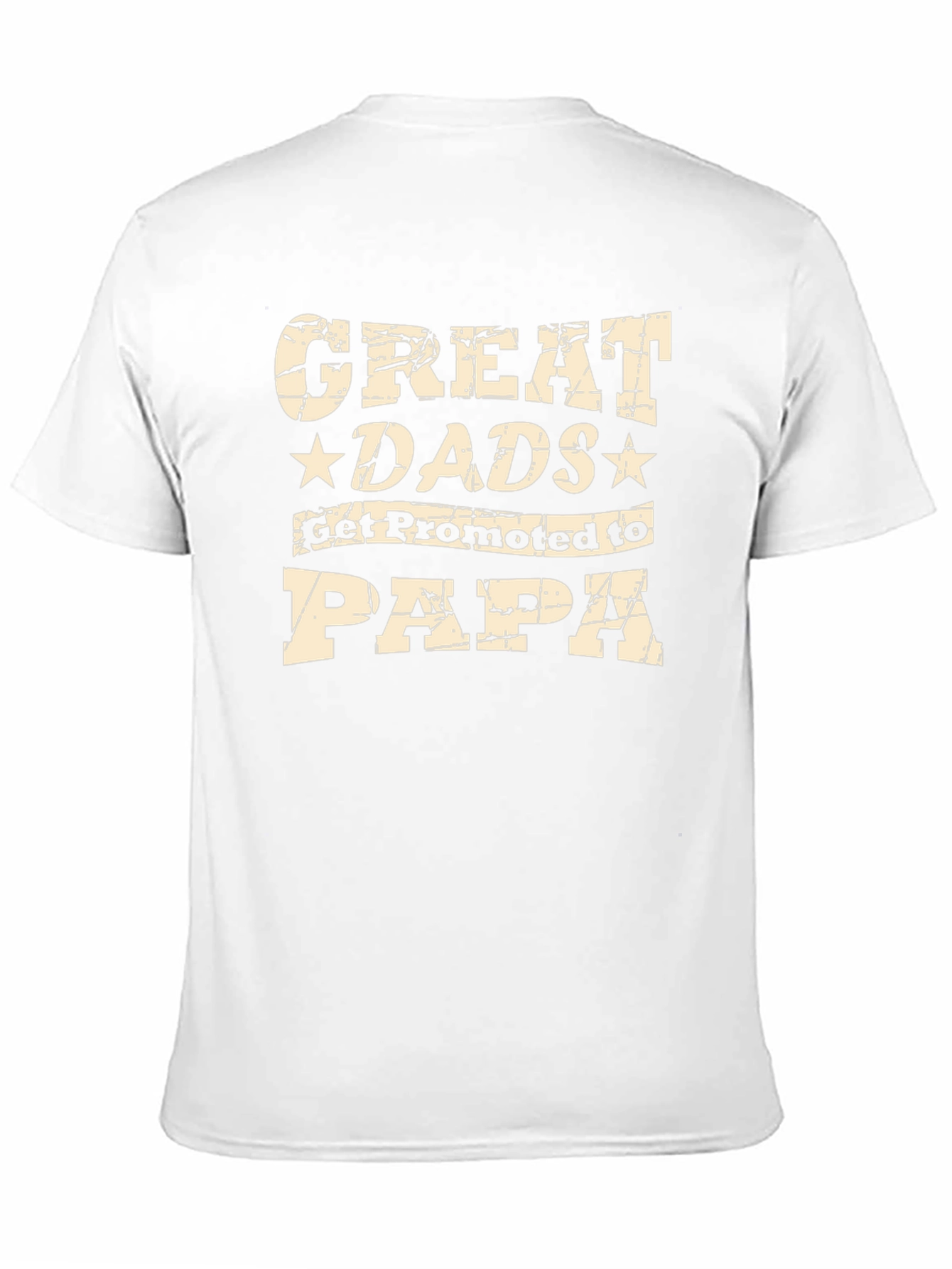 Black Great Dads Get Promoted to Papa Black T-Shirt view 11