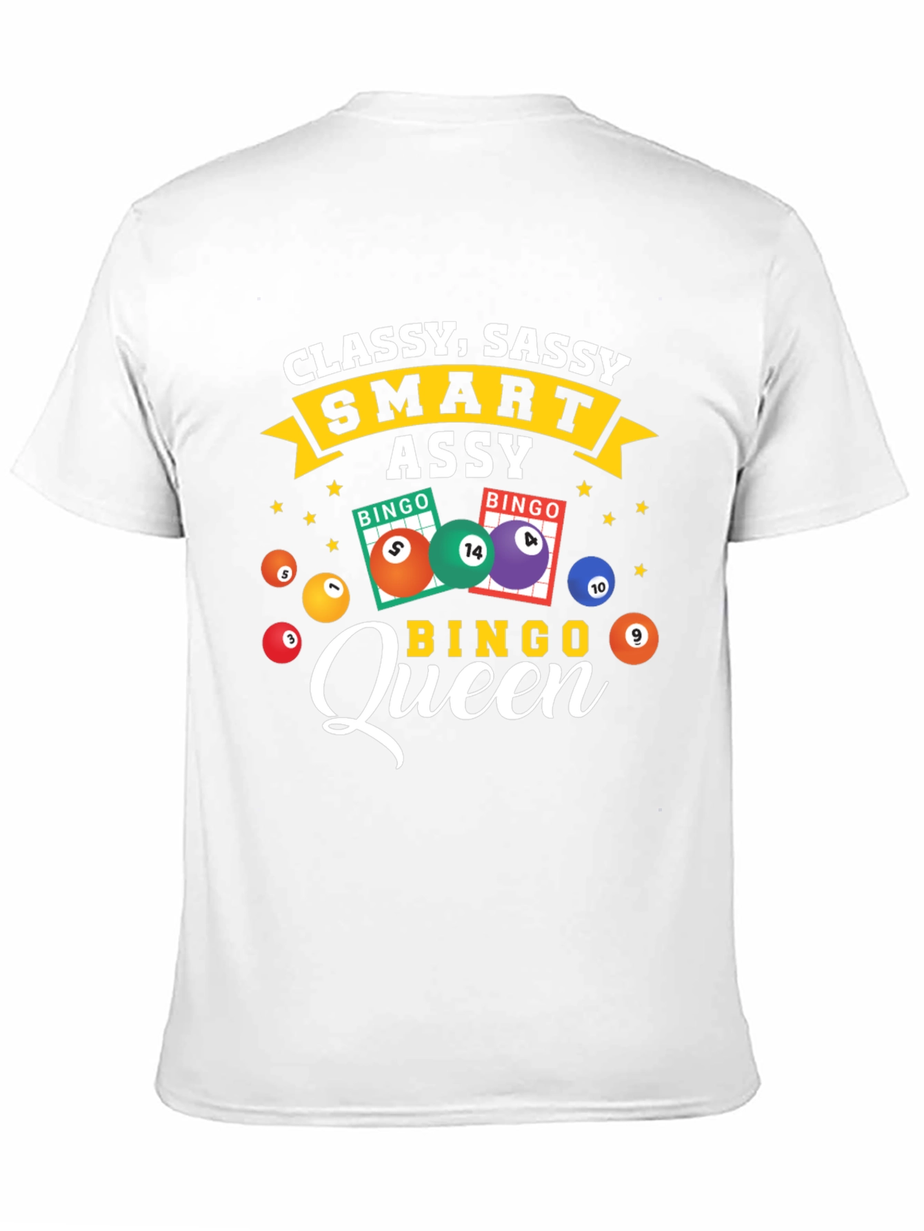 Black Classy Sassy Bingo Queen T-Shirt view 11
