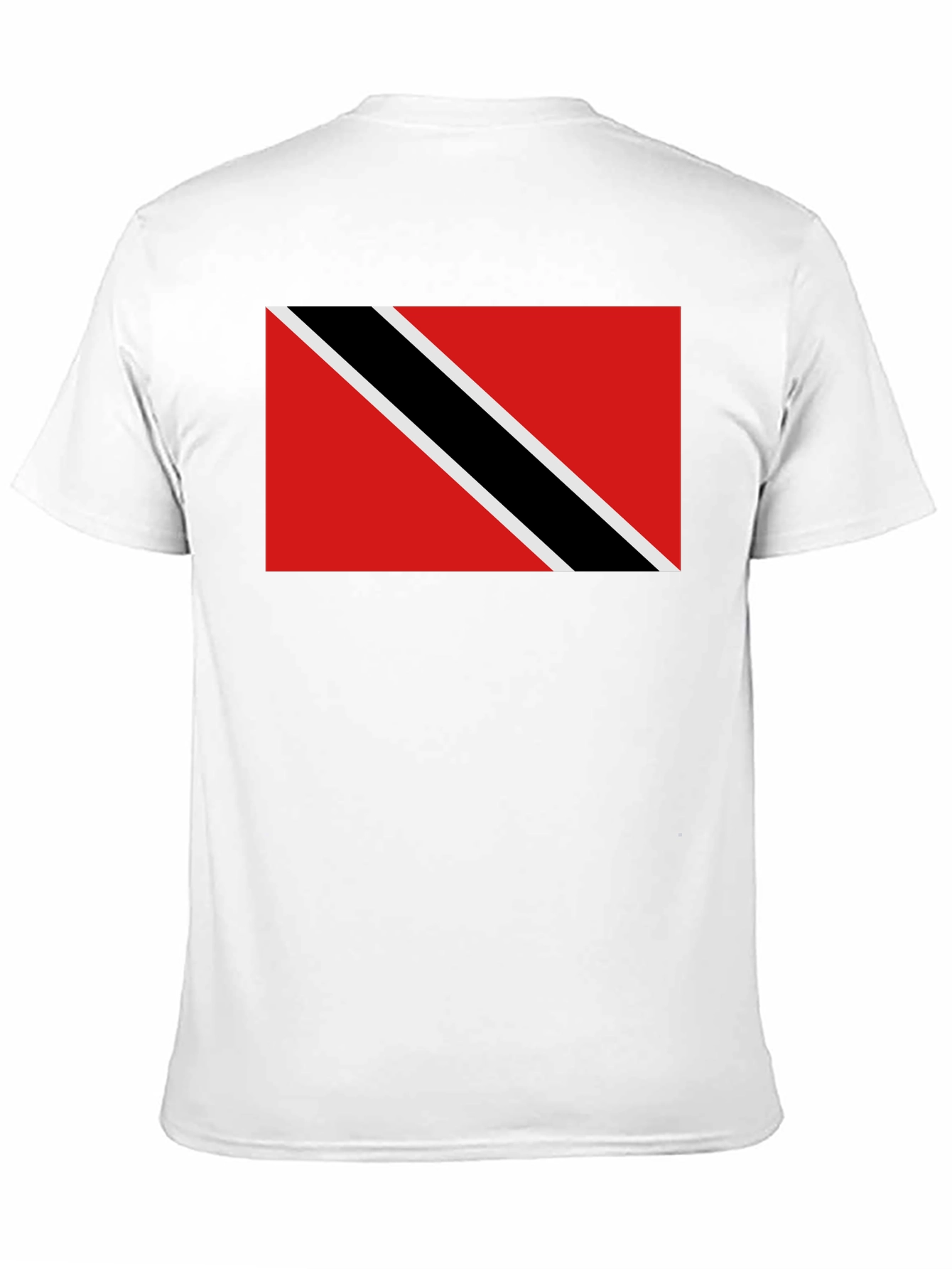 Black Trinidad & Tobago Flag T-Shirt - Black Crew Neck view 11