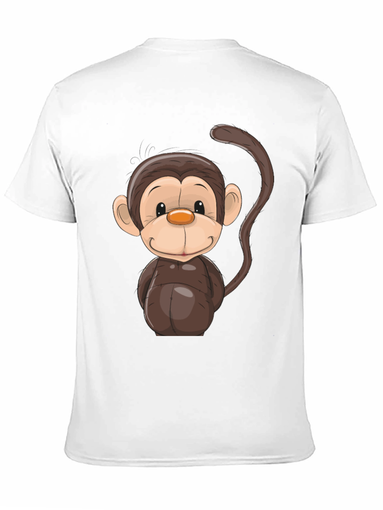 Black Cartoon Monkey Graphic Tee - Black view 11